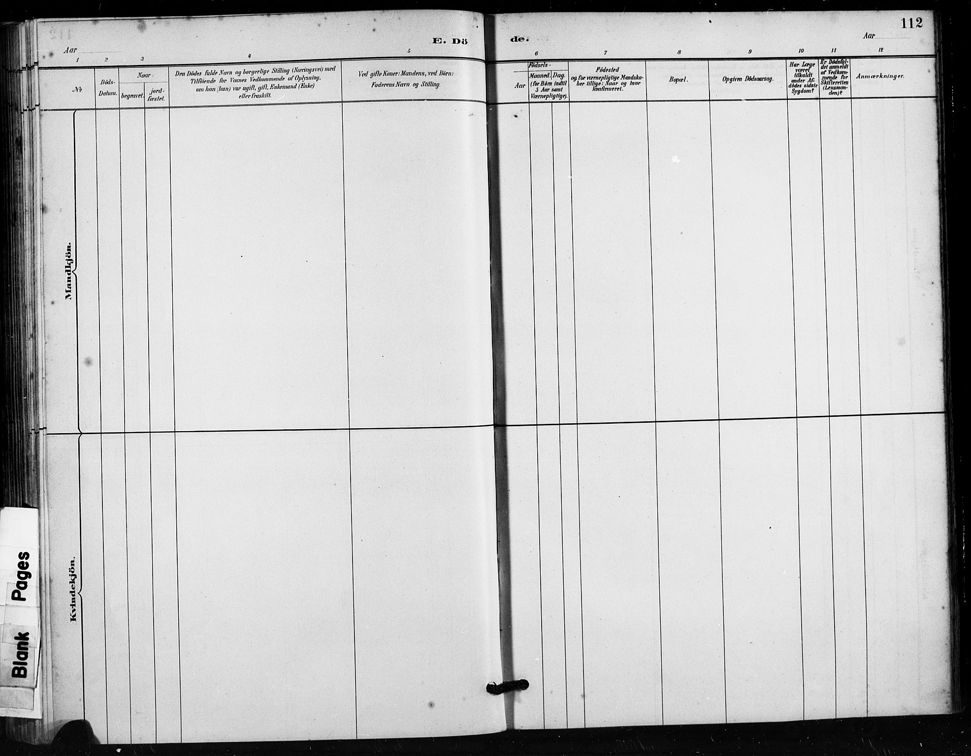 Håland sokneprestkontor, AV/SAST-A-101802/001/30BA/L0011: Parish register (official) no. A 10, 1883-1900, p. 112