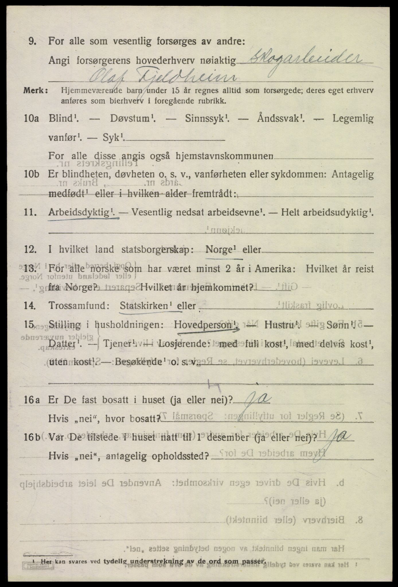 SAK, 1920 census for Holt, 1920, p. 5727