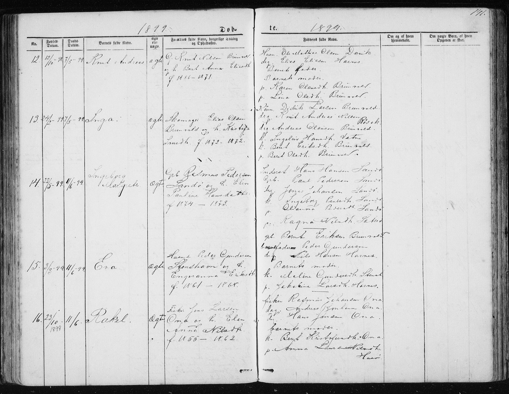 Ministerialprotokoller, klokkerbøker og fødselsregistre - Møre og Romsdal, AV/SAT-A-1454/561/L0732: Parish register (copy) no. 561C02, 1867-1900, p. 141