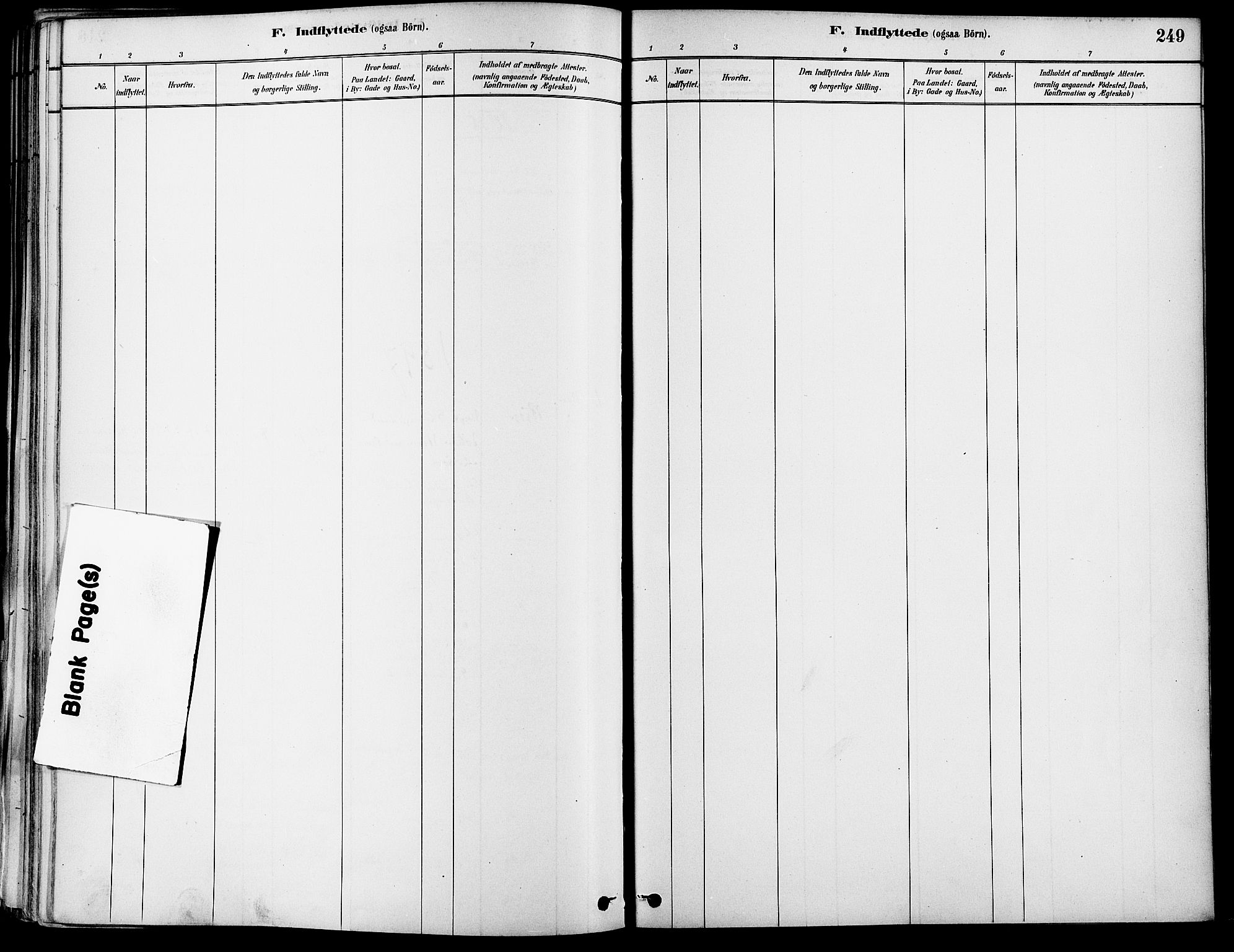 Gamle Aker prestekontor Kirkebøker, AV/SAO-A-10617a/F/L0007: Parish register (official) no. 7, 1882-1890, p. 249