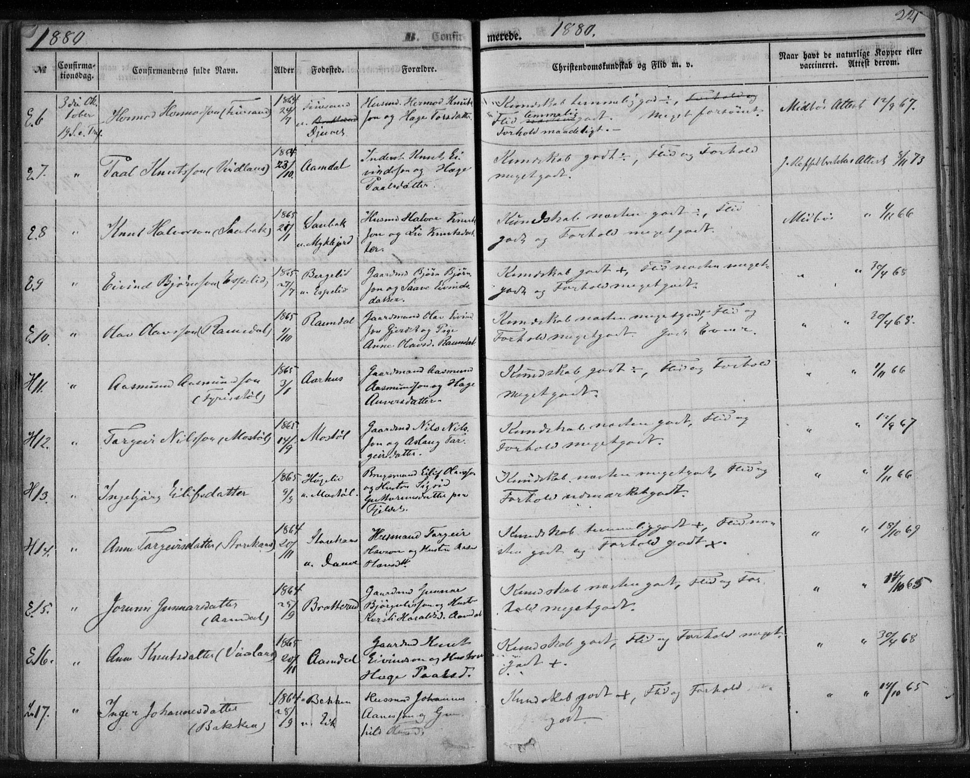 Lårdal kirkebøker, SAKO/A-284/F/Fa/L0006: Parish register (official) no. I 6, 1861-1886, p. 221