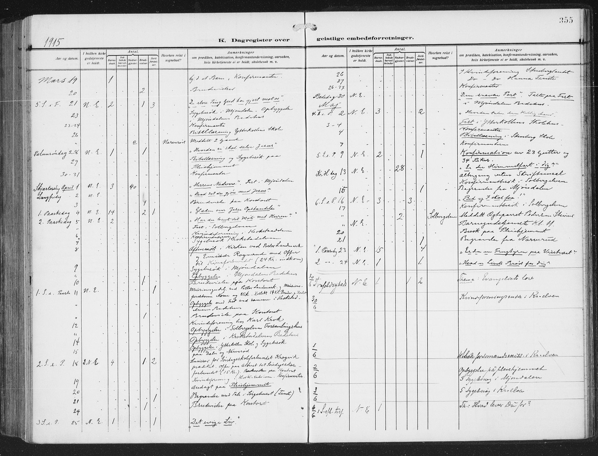 Nedre Eiker kirkebøker, AV/SAKO-A-612/F/Fa/L0007: Parish register (official) no. 7, 1912-1918, p. 355