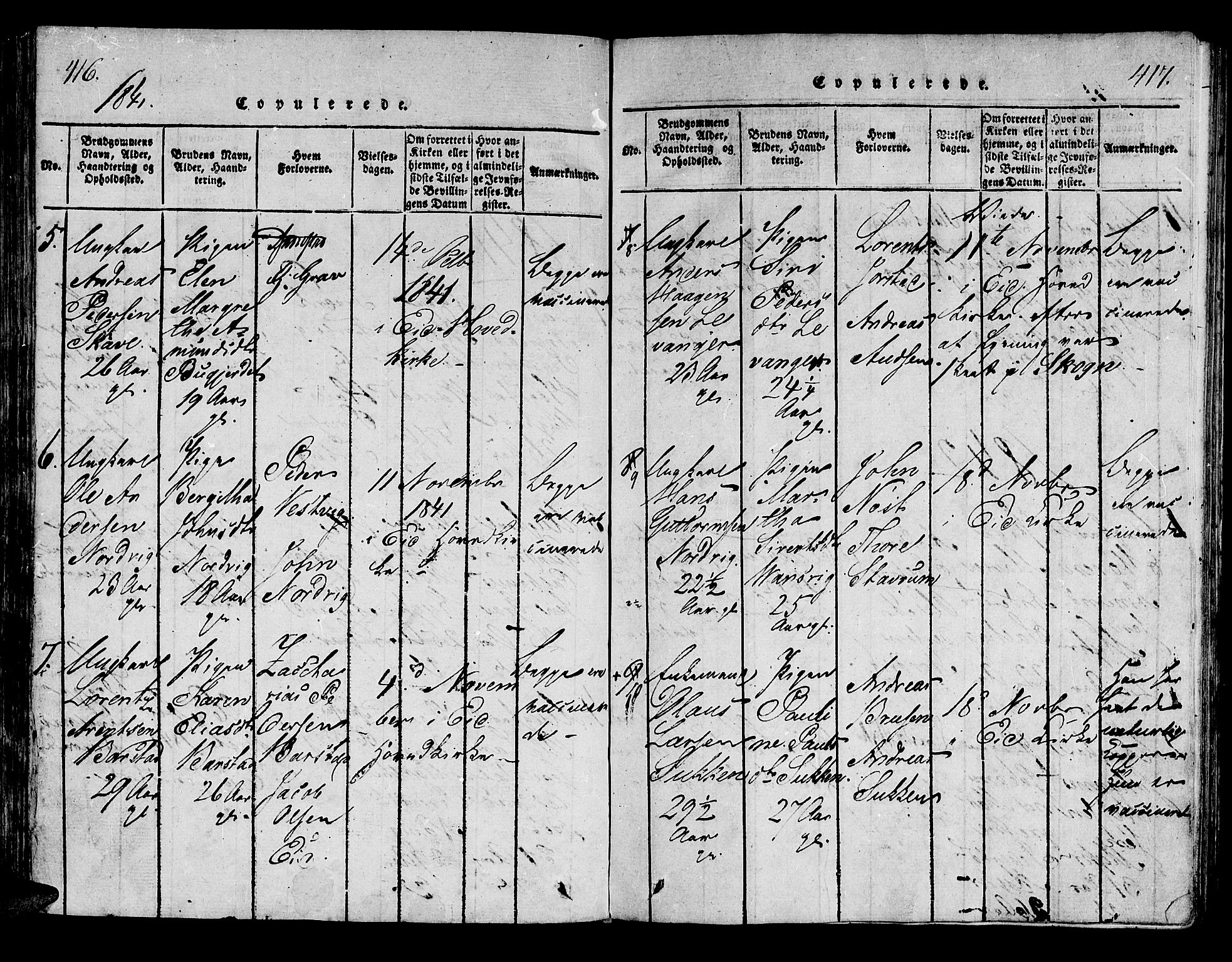 Ministerialprotokoller, klokkerbøker og fødselsregistre - Nord-Trøndelag, AV/SAT-A-1458/722/L0217: Parish register (official) no. 722A04, 1817-1842, p. 416-417