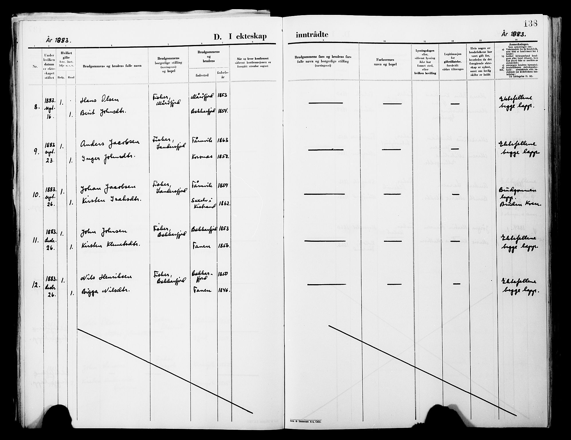 Lebesby sokneprestkontor, AV/SATØ-S-1353/H/Ha/L0004kirke: Parish register (official) no. 4, 1870-1902, p. 138