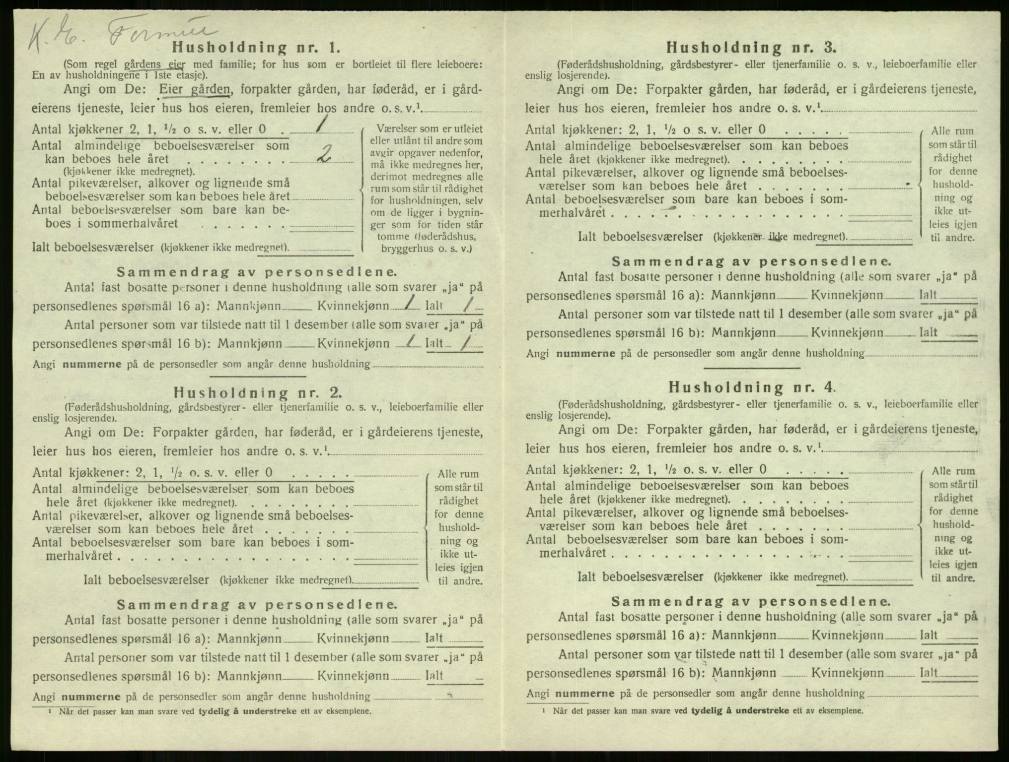 SAKO, 1920 census for Stokke, 1920, p. 1109