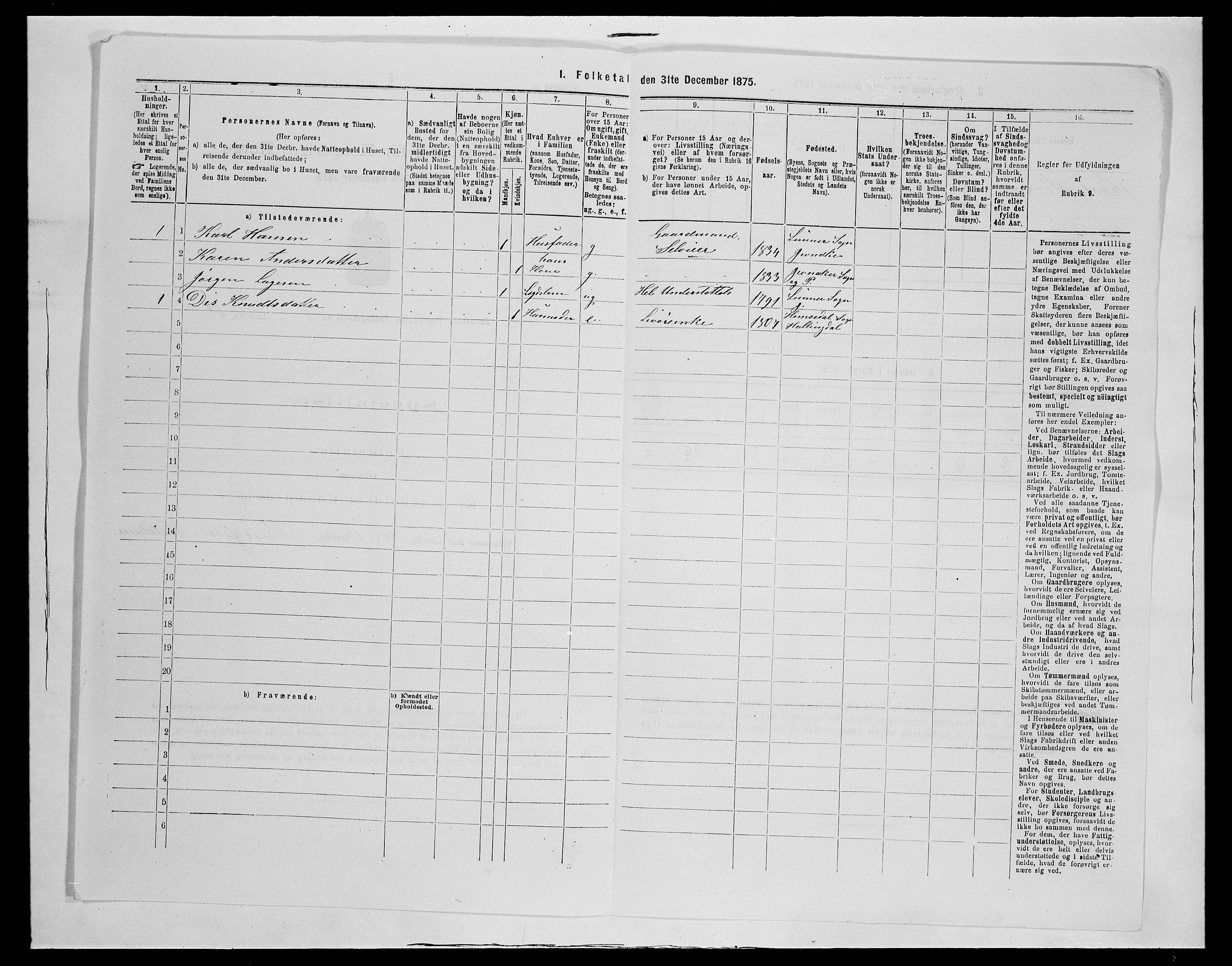SAH, 1875 census for 0532P Jevnaker, 1875, p. 1146