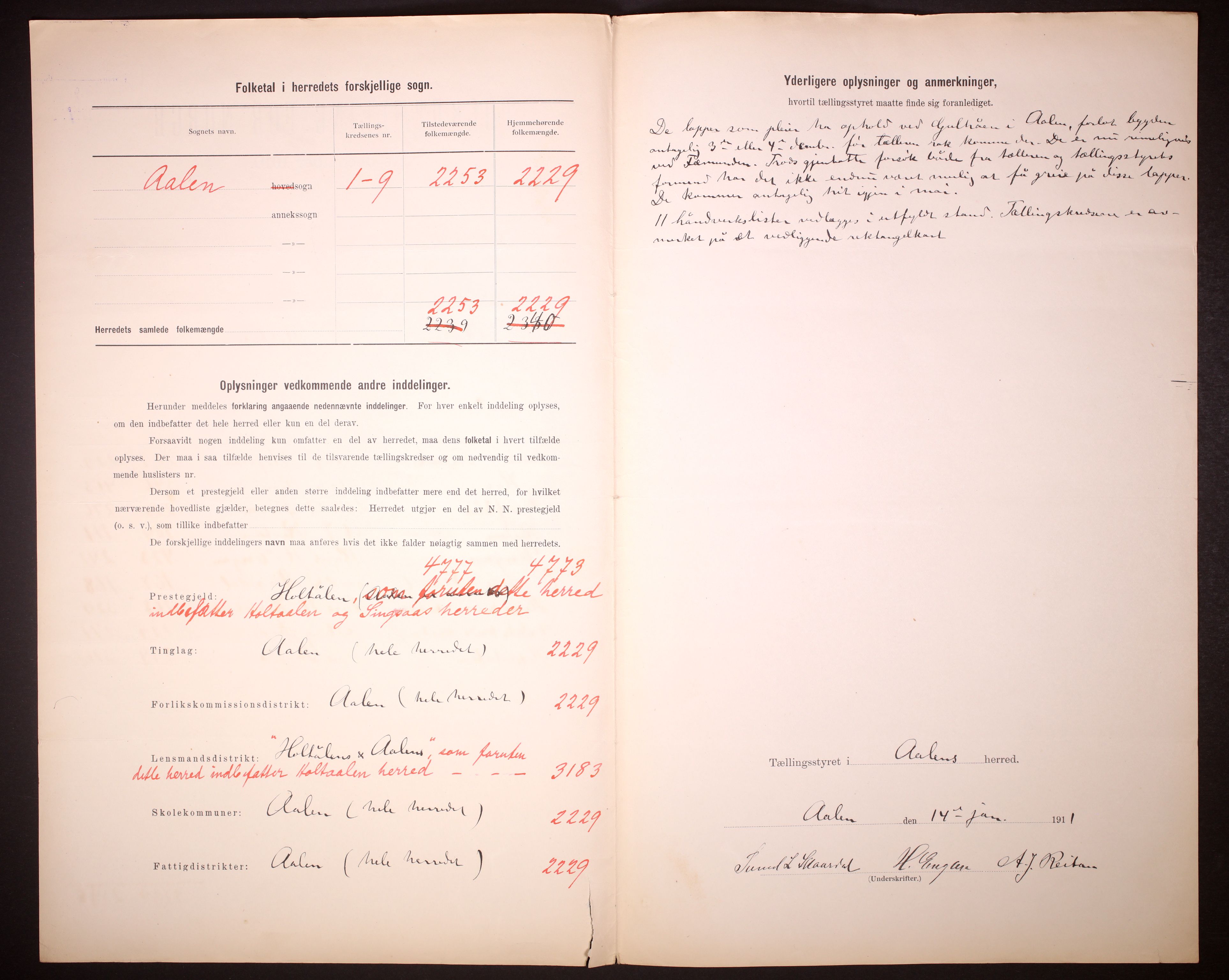 RA, 1910 census for Ålen, 1910, p. 3