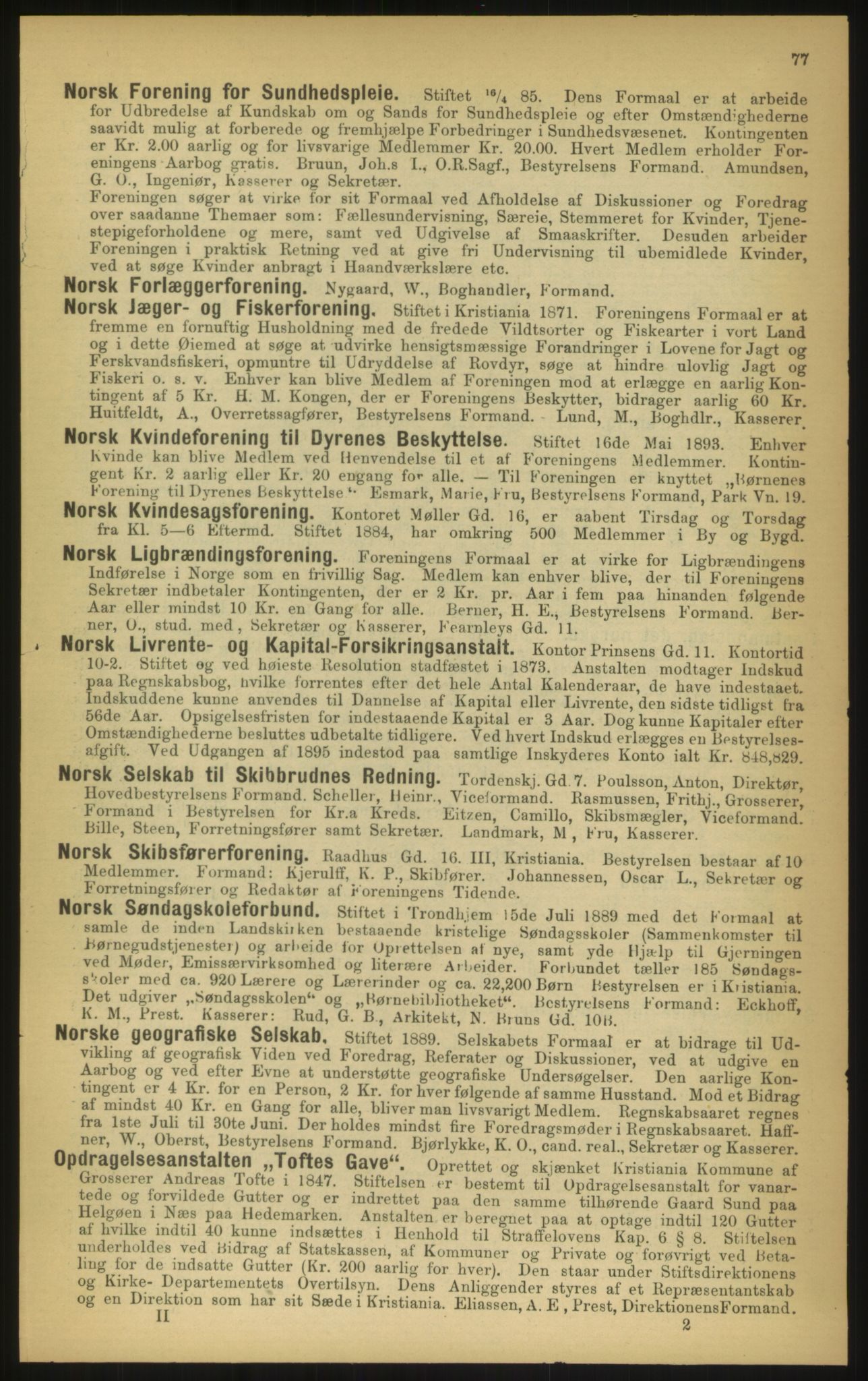 Kristiania/Oslo adressebok, PUBL/-, 1897, p. 77