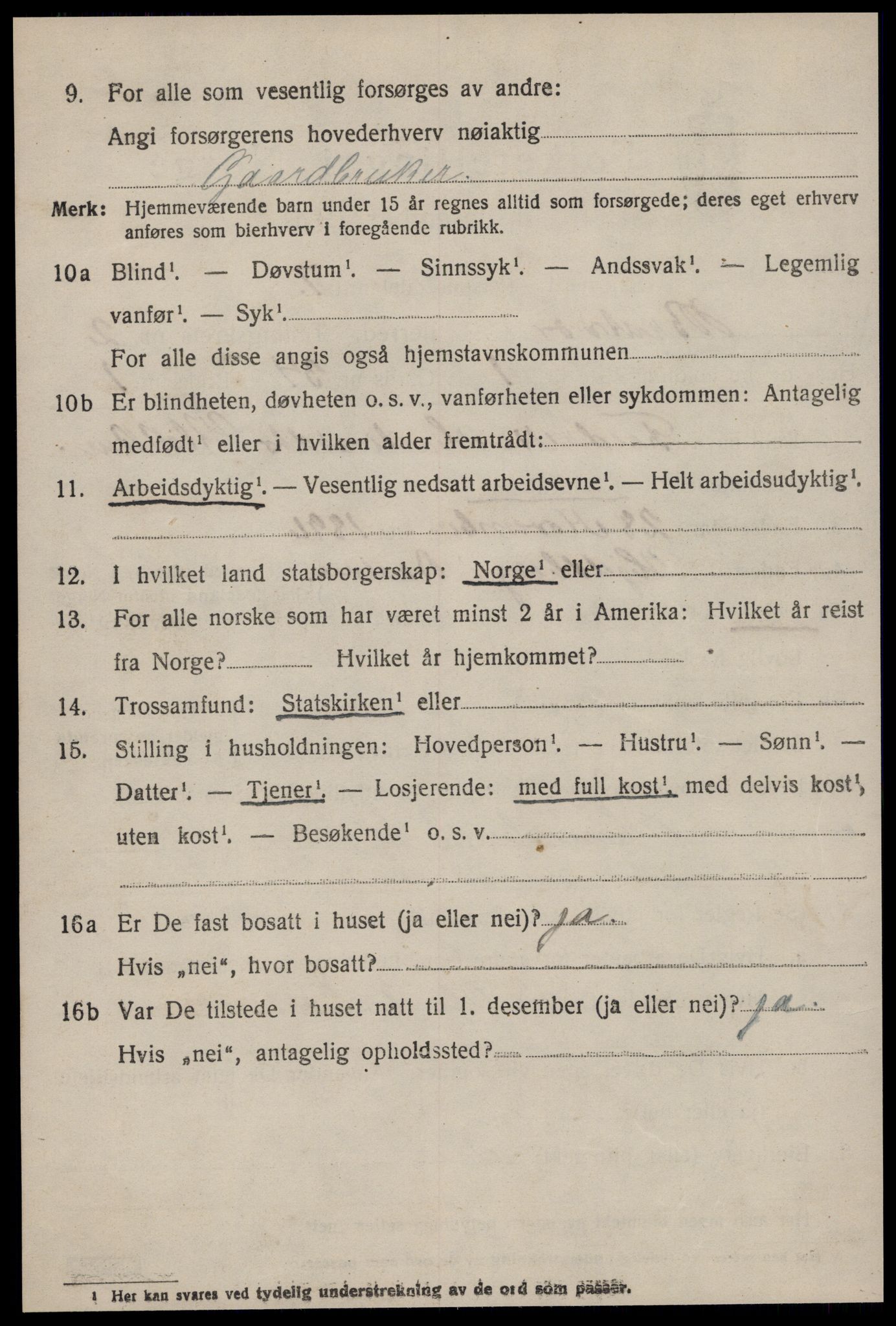 SAT, 1920 census for Brattvær, 1920, p. 797