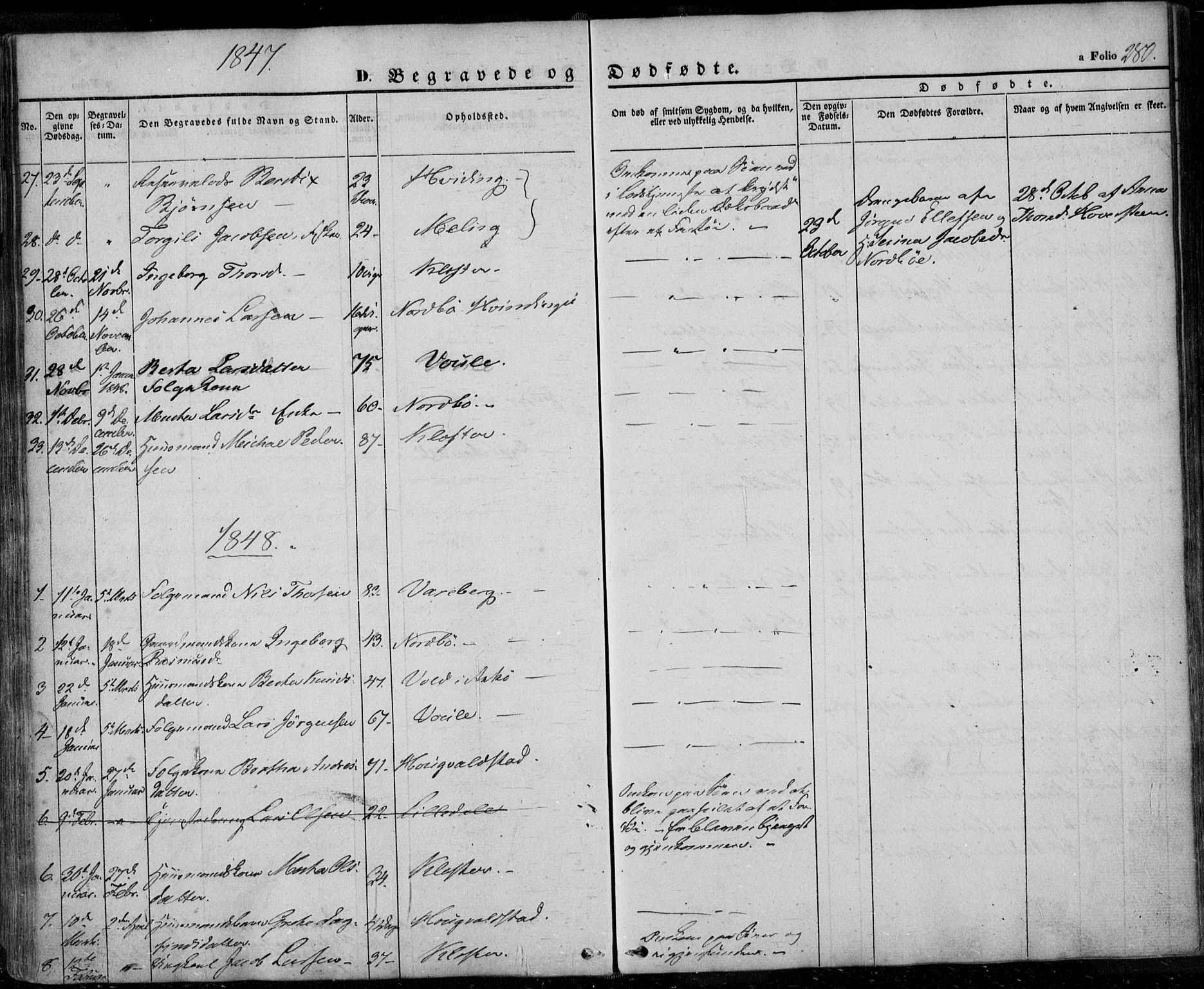 Rennesøy sokneprestkontor, SAST/A -101827/H/Ha/Haa/L0005: Parish register (official) no. A 5, 1838-1859, p. 280