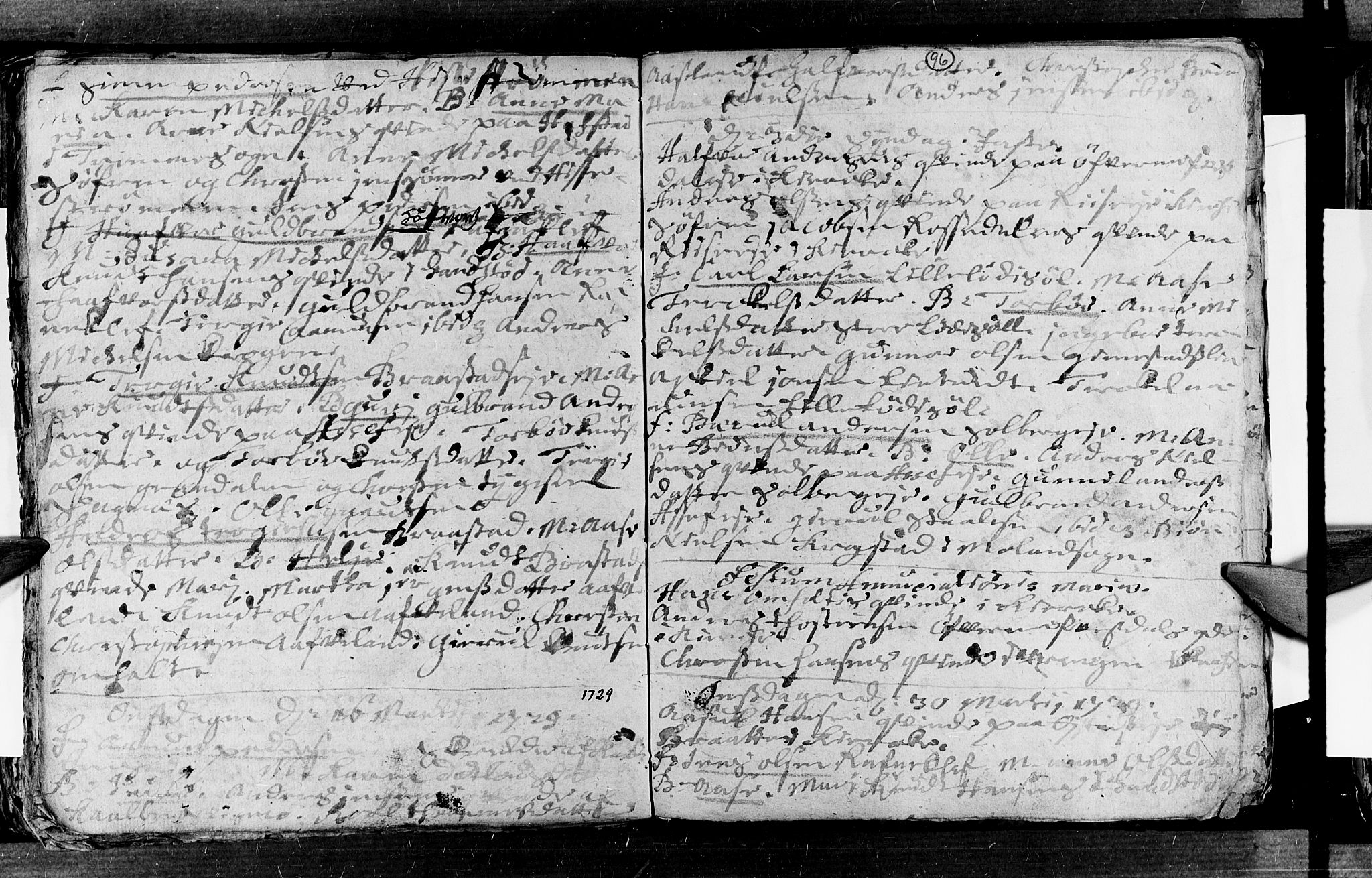 Øyestad sokneprestkontor, AV/SAK-1111-0049/F/Fa/L0003: Parish register (official) no. A 3, 1722-1730, p. 96