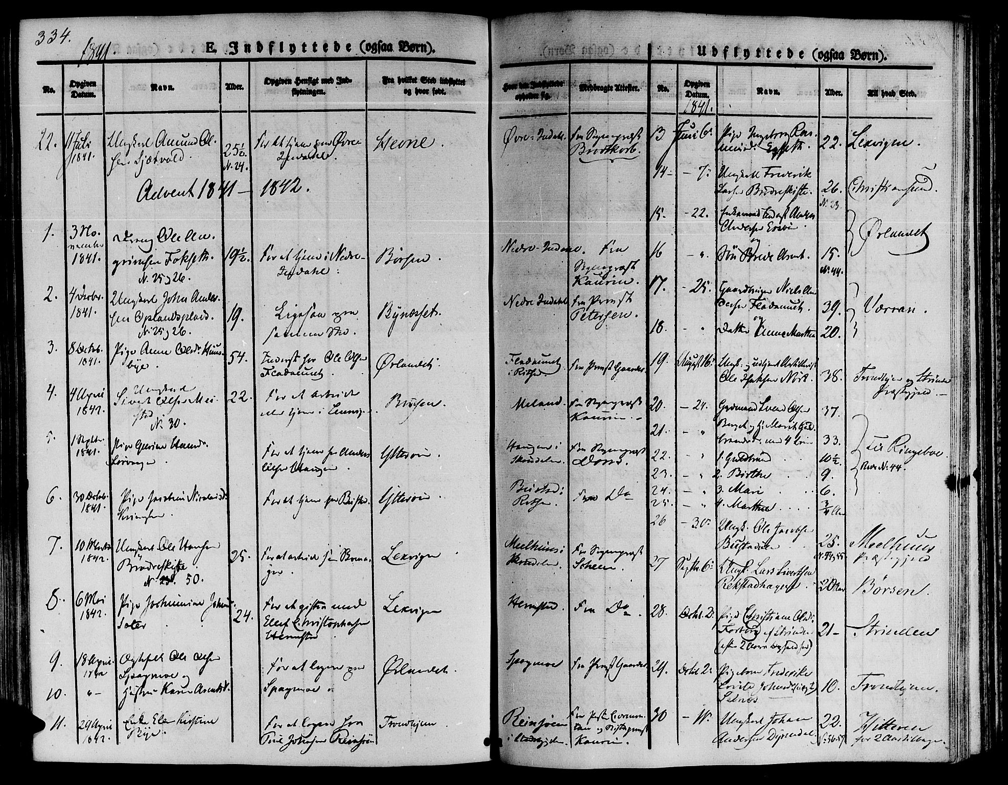 Ministerialprotokoller, klokkerbøker og fødselsregistre - Sør-Trøndelag, SAT/A-1456/646/L0610: Parish register (official) no. 646A08, 1837-1847, p. 334