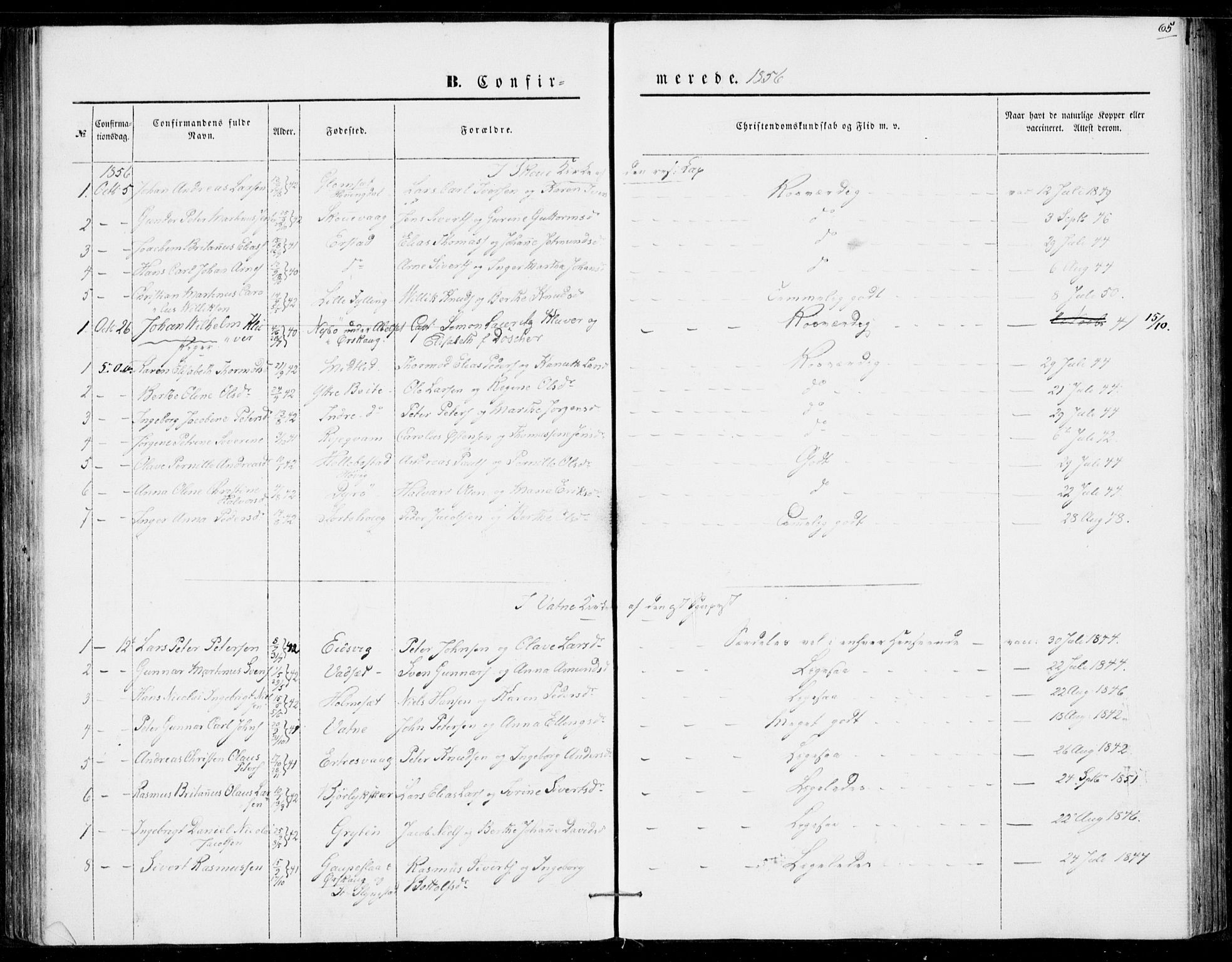 Ministerialprotokoller, klokkerbøker og fødselsregistre - Møre og Romsdal, SAT/A-1454/524/L0353: Parish register (official) no. 524A05, 1848-1856, p. 65