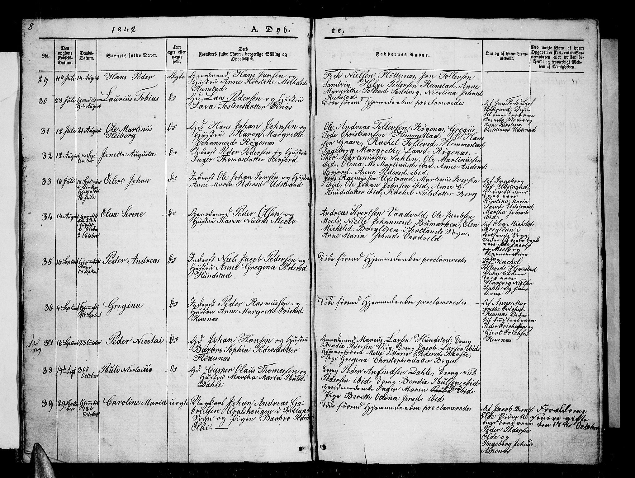 Kvæfjord sokneprestkontor, AV/SATØ-S-1323/G/Ga/Gab/L0002klokker: Parish register (copy) no. 2, 1841-1855, p. 8