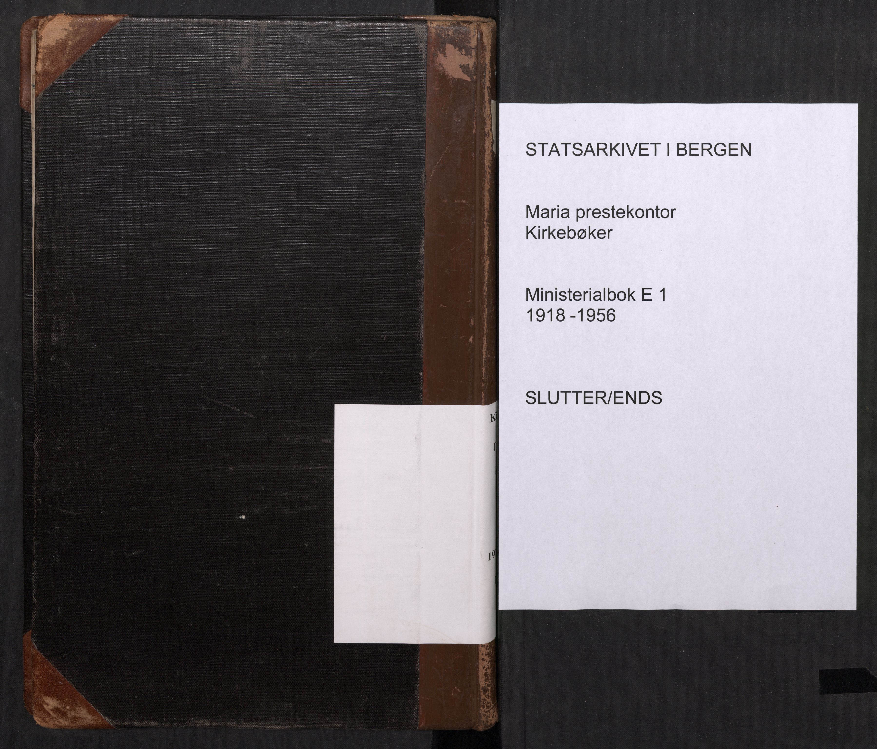 Mariakirken Sokneprestembete, AV/SAB-A-76901/H/Haa/L0020: Parish register (official) no. E 1, 1918-1956