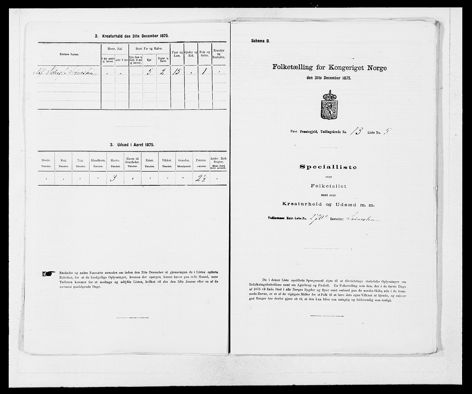 SAB, 1875 census for 1241P Fusa, 1875, p. 984