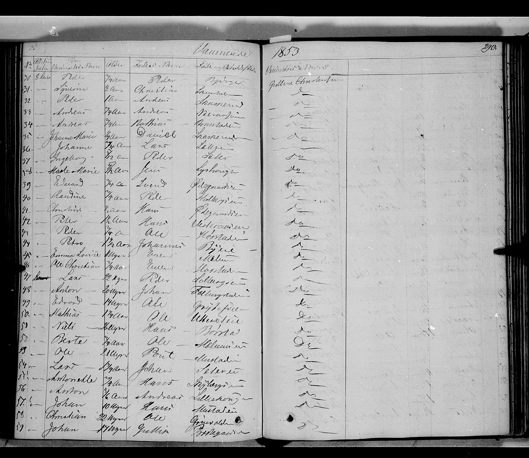 Vardal prestekontor, AV/SAH-PREST-100/H/Ha/Haa/L0005: Parish register (official) no. 5, 1831-1853, p. 293