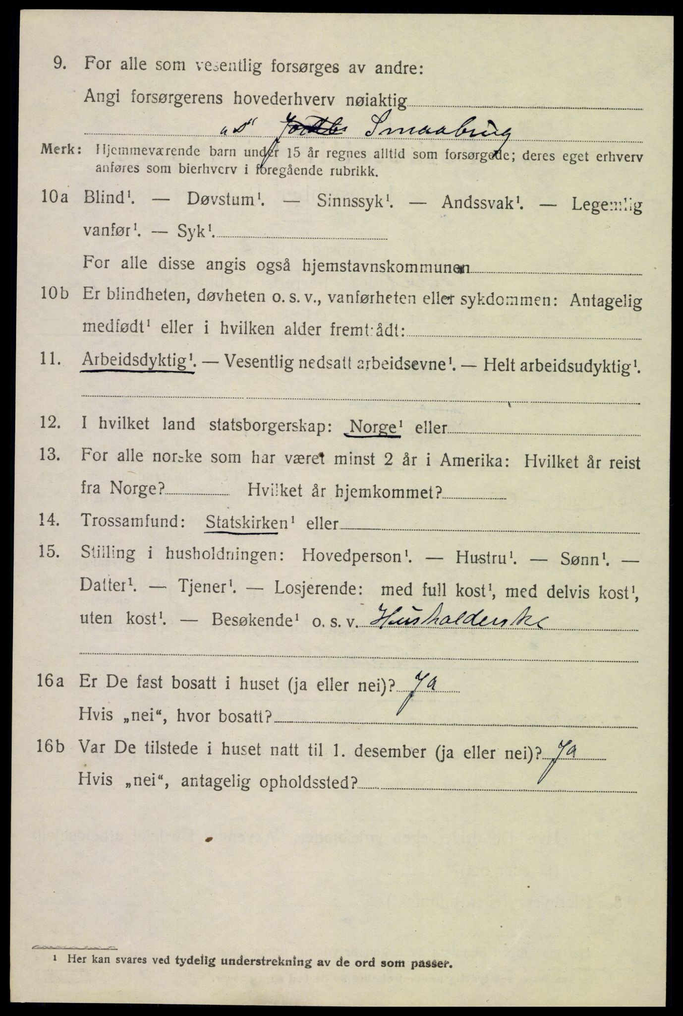 SAH, 1920 census for Vardal, 1920, p. 2438