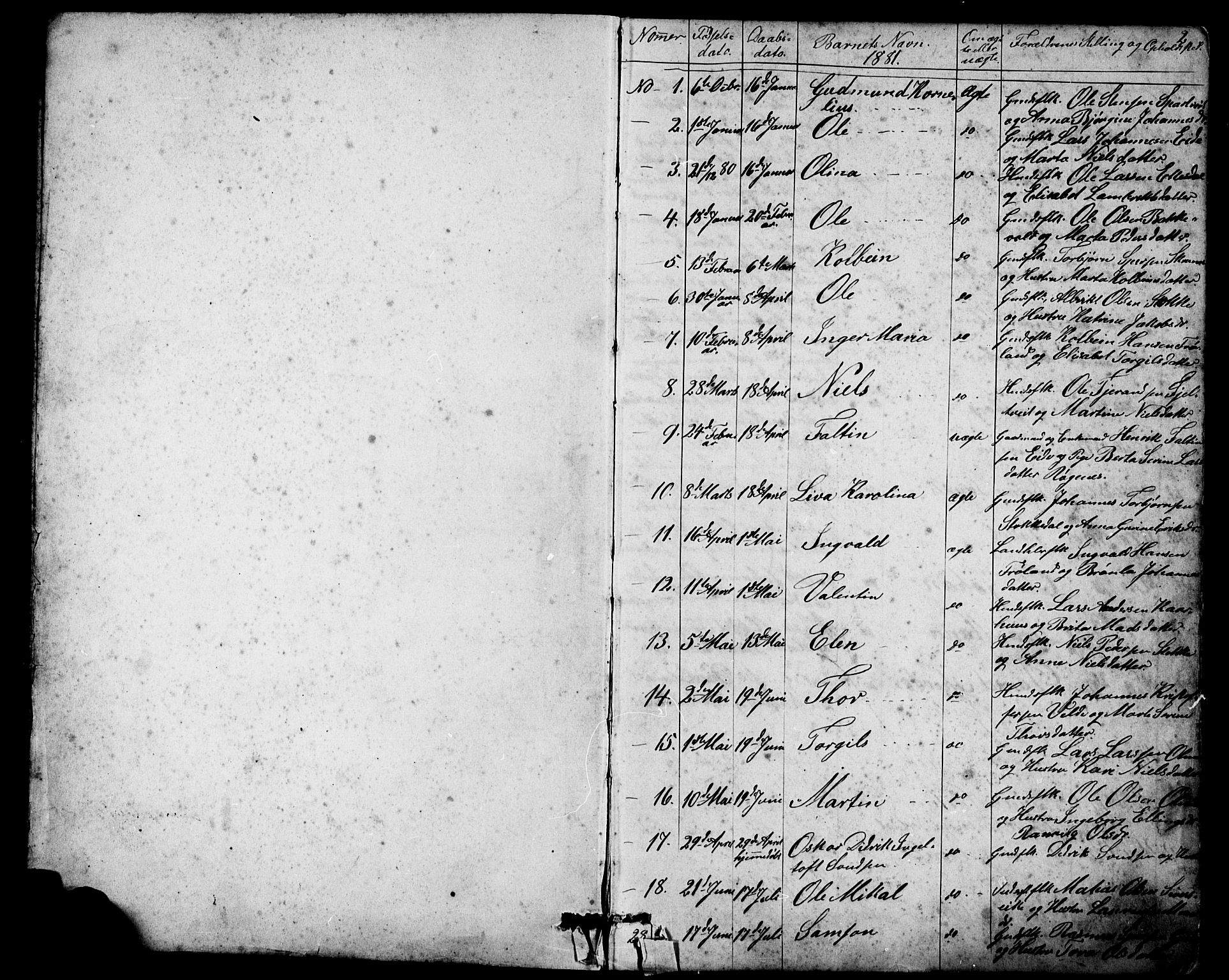 Skjold sokneprestkontor, SAST/A-101847/H/Ha/Hab/L0006: Parish register (copy) no. B 6, 1881-1913, p. 2