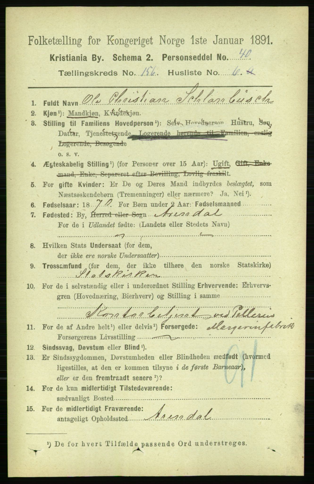 RA, 1891 census for 0301 Kristiania, 1891, p. 88772
