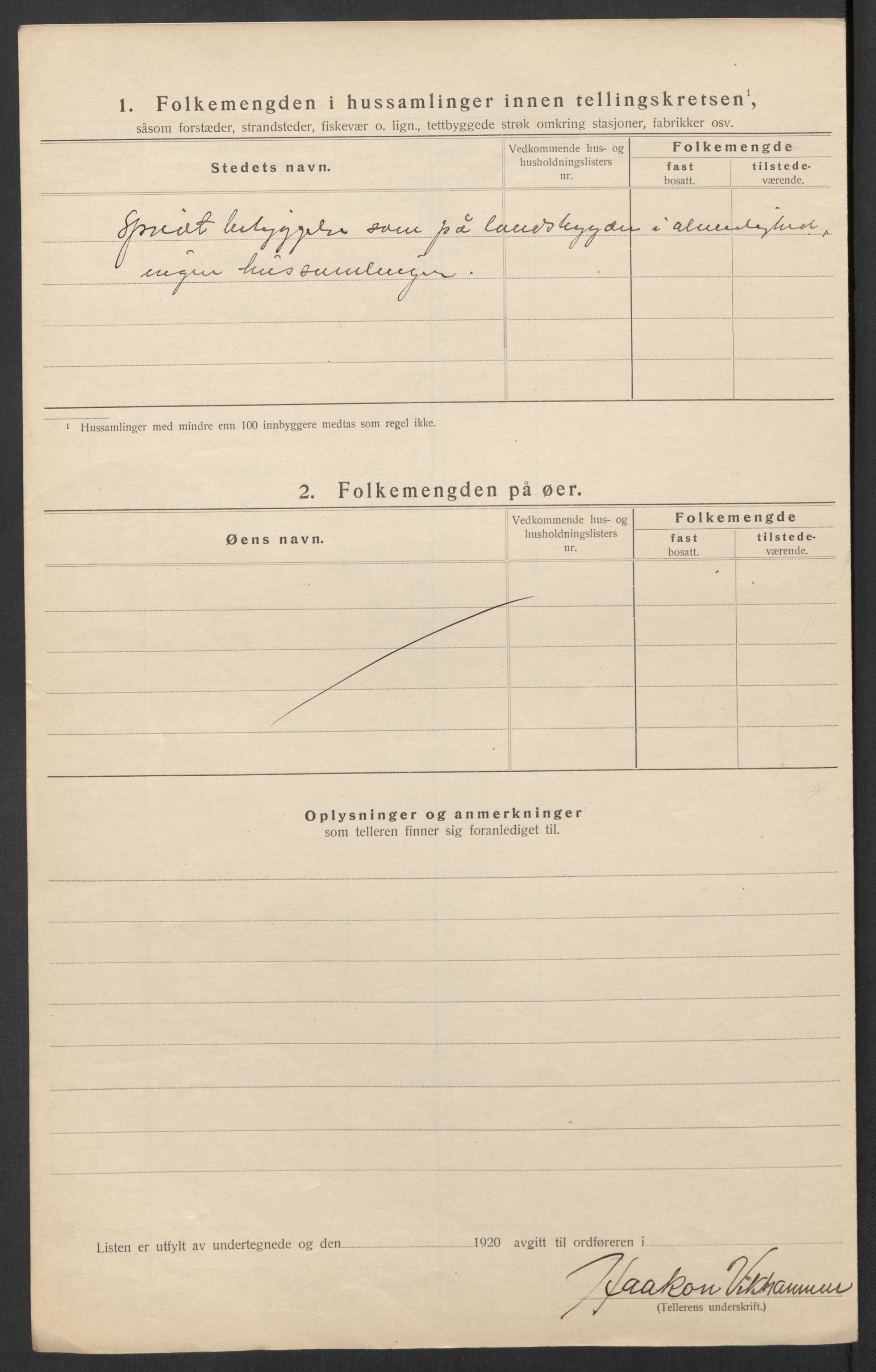 SAT, 1920 census for Malvik, 1920, p. 12