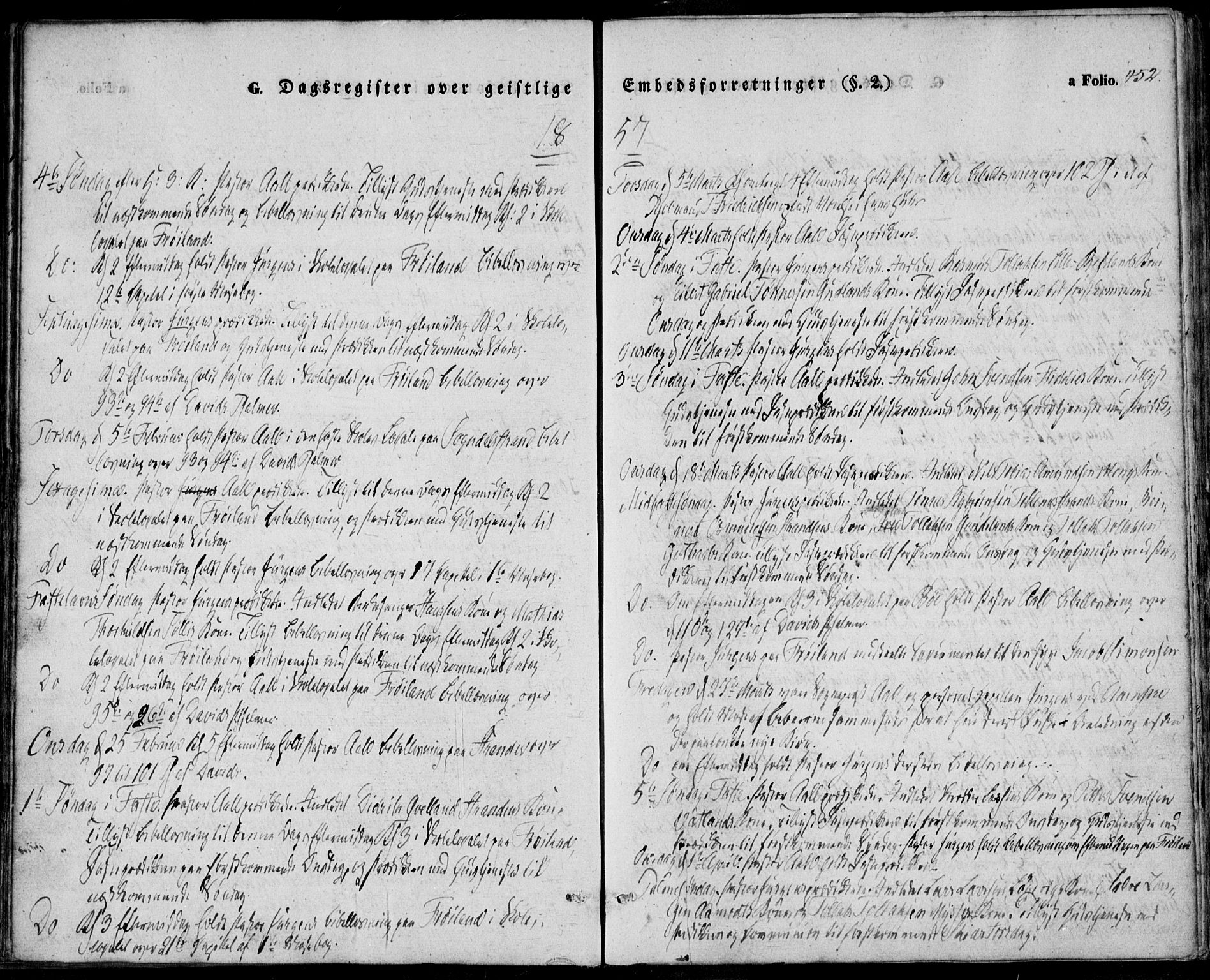 Sokndal sokneprestkontor, SAST/A-101808: Parish register (official) no. A 8.2, 1842-1857, p. 452