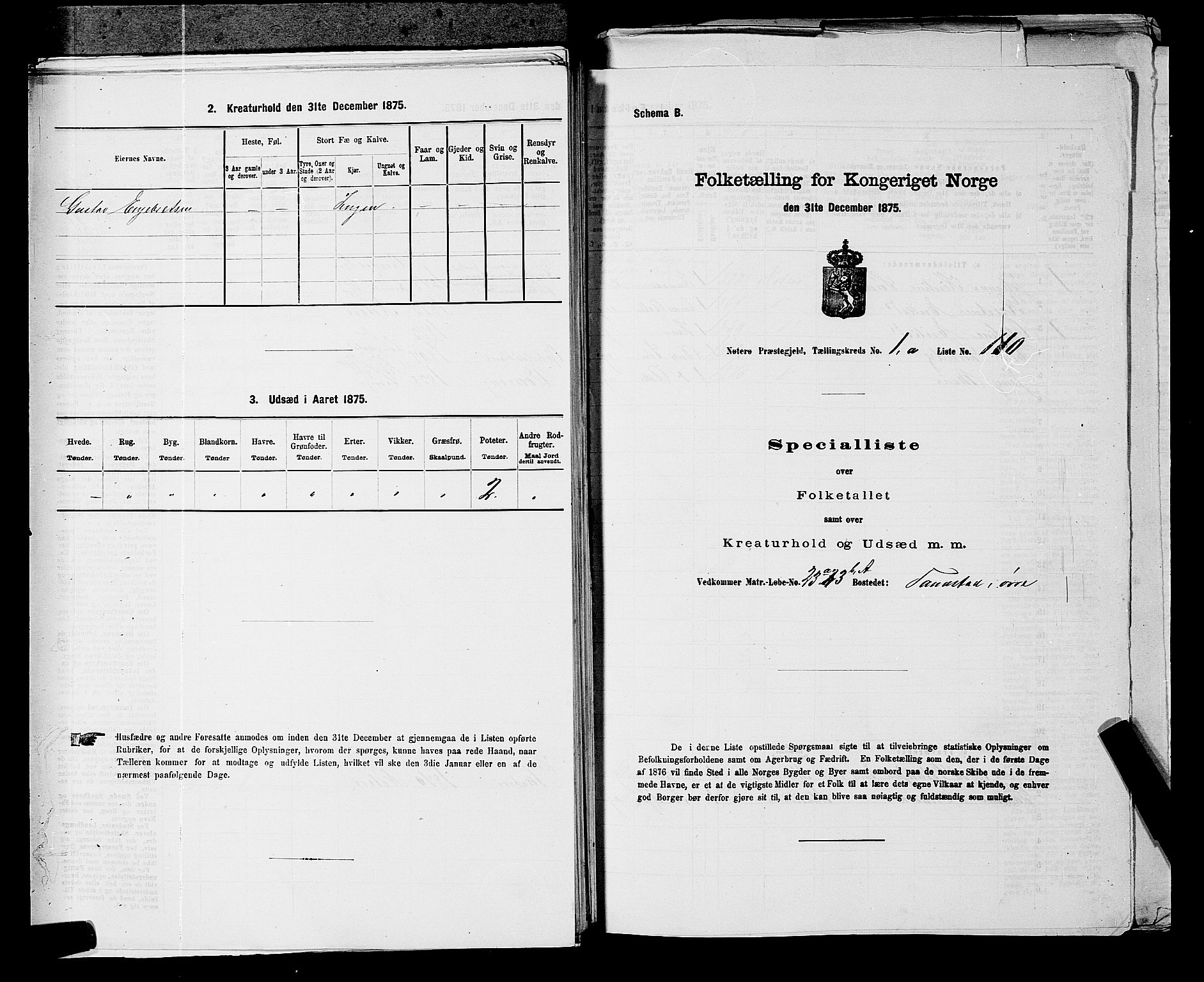 SAKO, 1875 census for 0722P Nøtterøy, 1875, p. 330