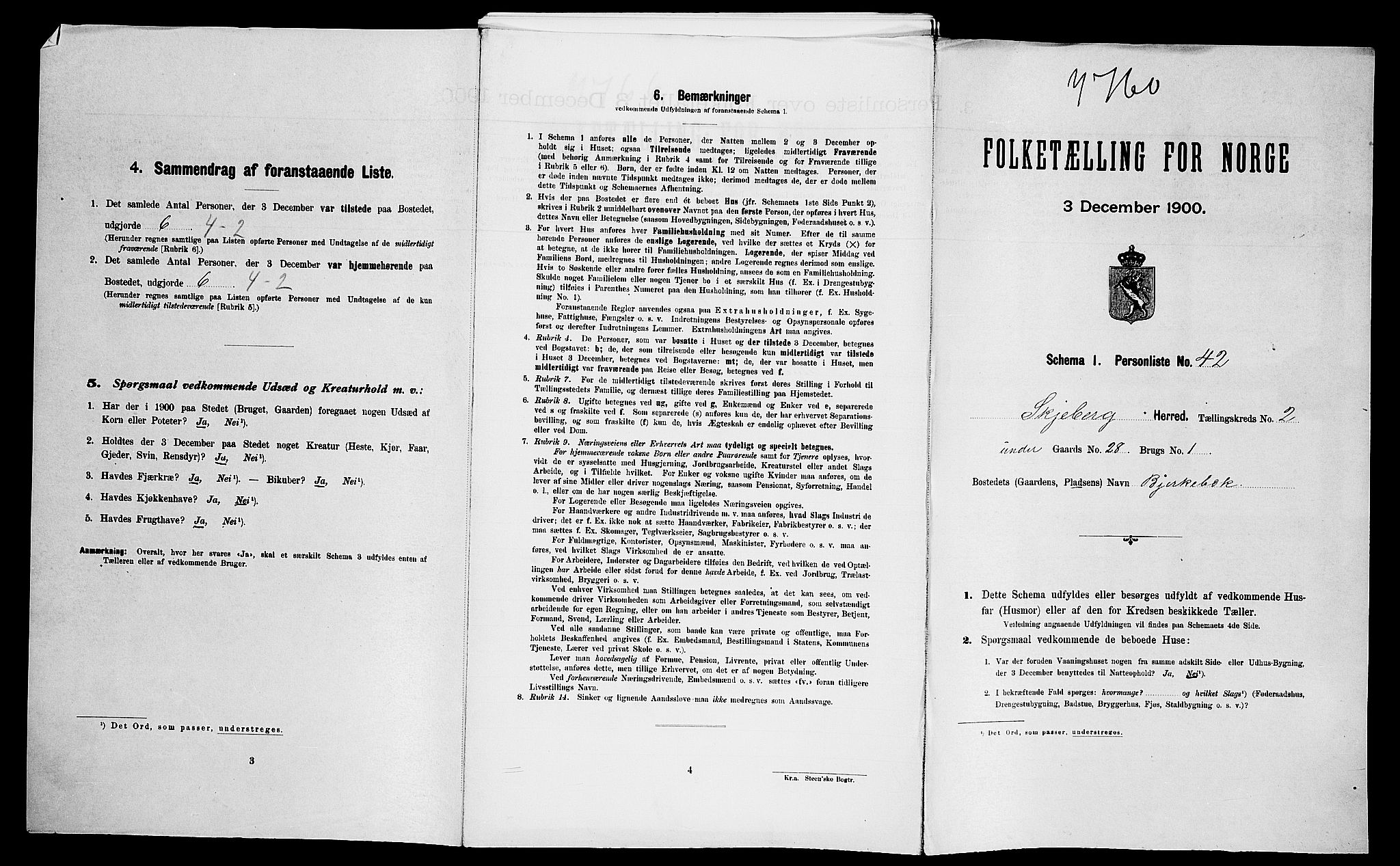 SAO, 1900 census for Skjeberg, 1900, p. 559