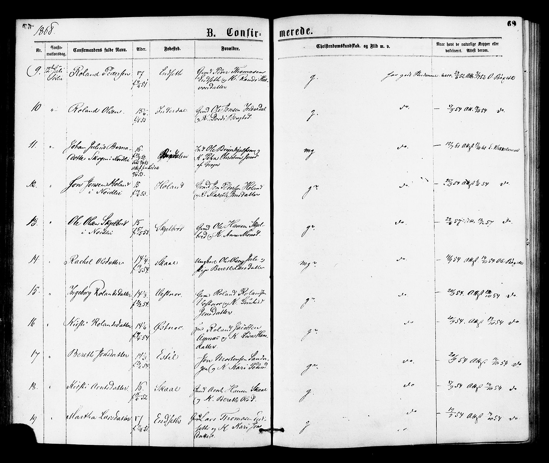 Ministerialprotokoller, klokkerbøker og fødselsregistre - Nord-Trøndelag, SAT/A-1458/755/L0493: Parish register (official) no. 755A02, 1865-1881, p. 68