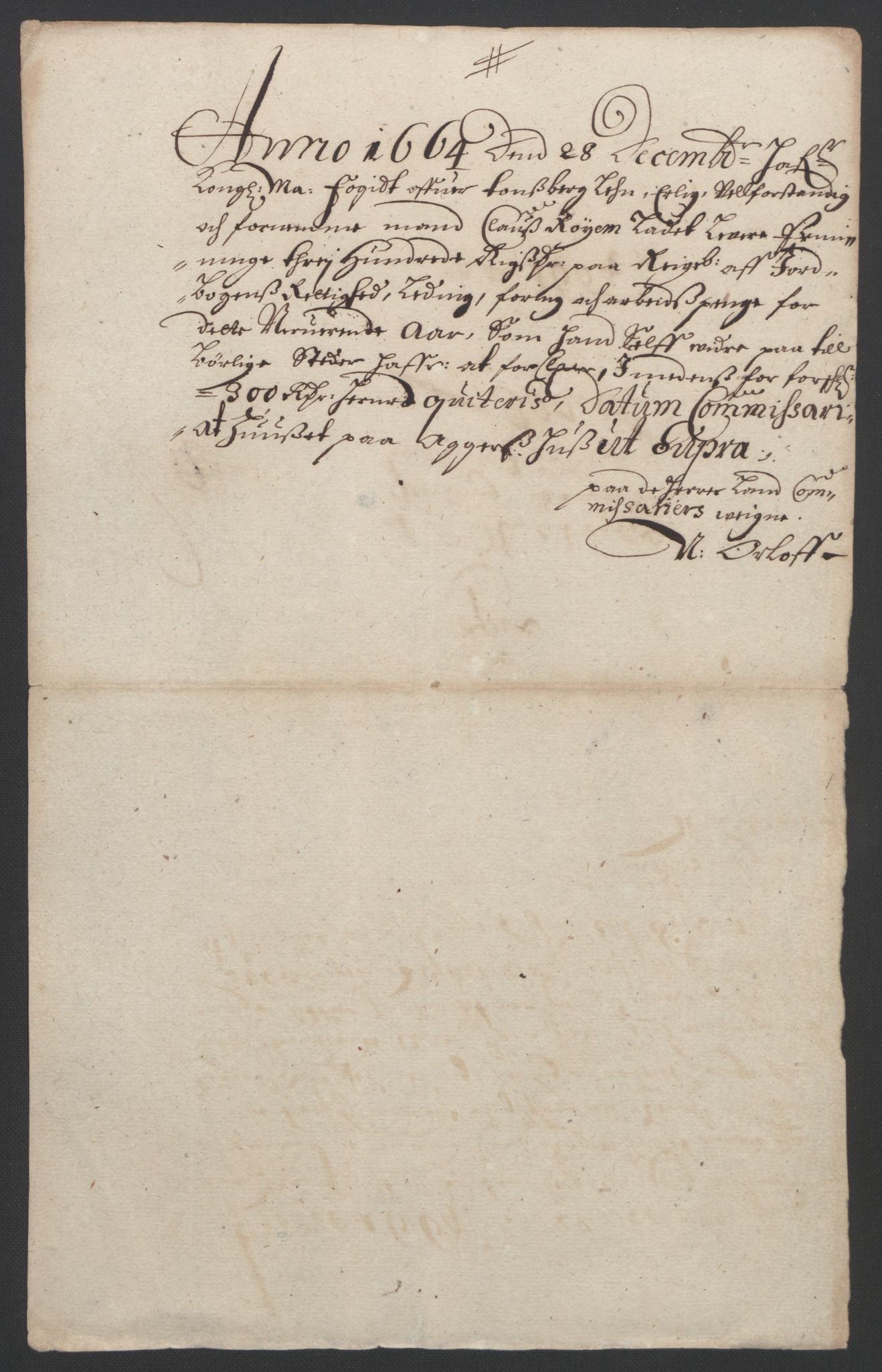 Rentekammeret inntil 1814, Reviderte regnskaper, Fogderegnskap, AV/RA-EA-4092/R32/L1842: Fogderegnskap Jarlsberg grevskap, 1664-1673, p. 10