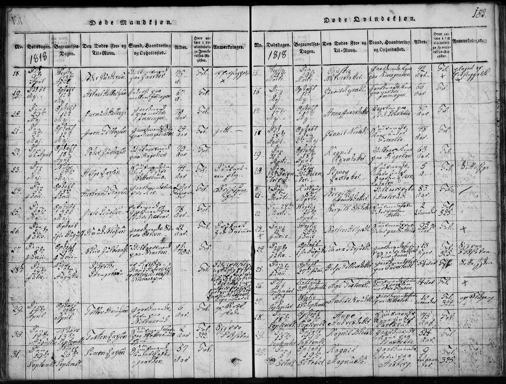 Rollag kirkebøker, SAKO/A-240/G/Ga/L0001: Parish register (copy) no. I 1, 1814-1831, p. 102