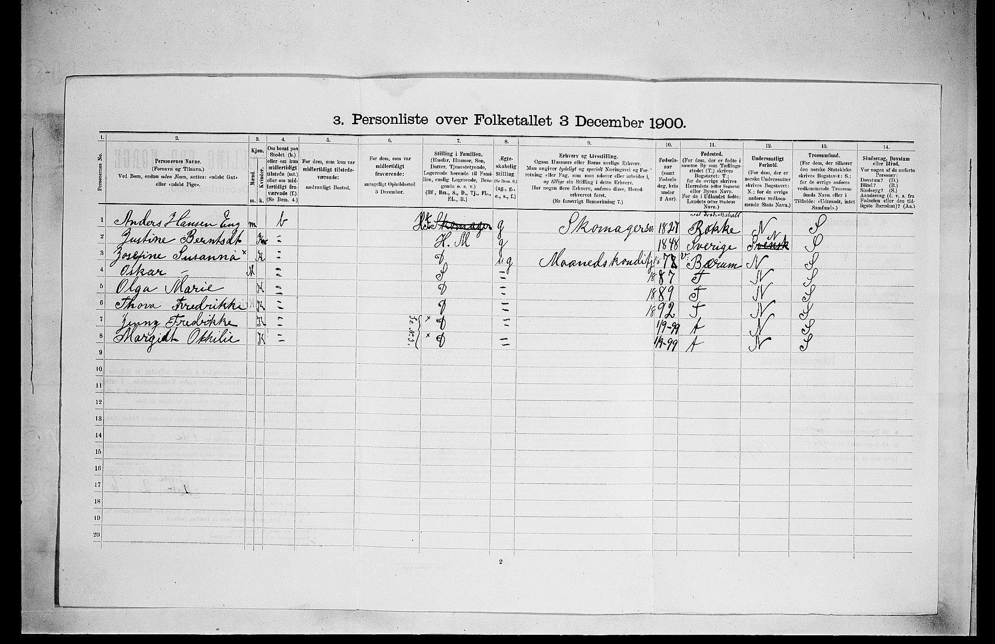 SAO, 1900 census for Kristiania, 1900, p. 28078