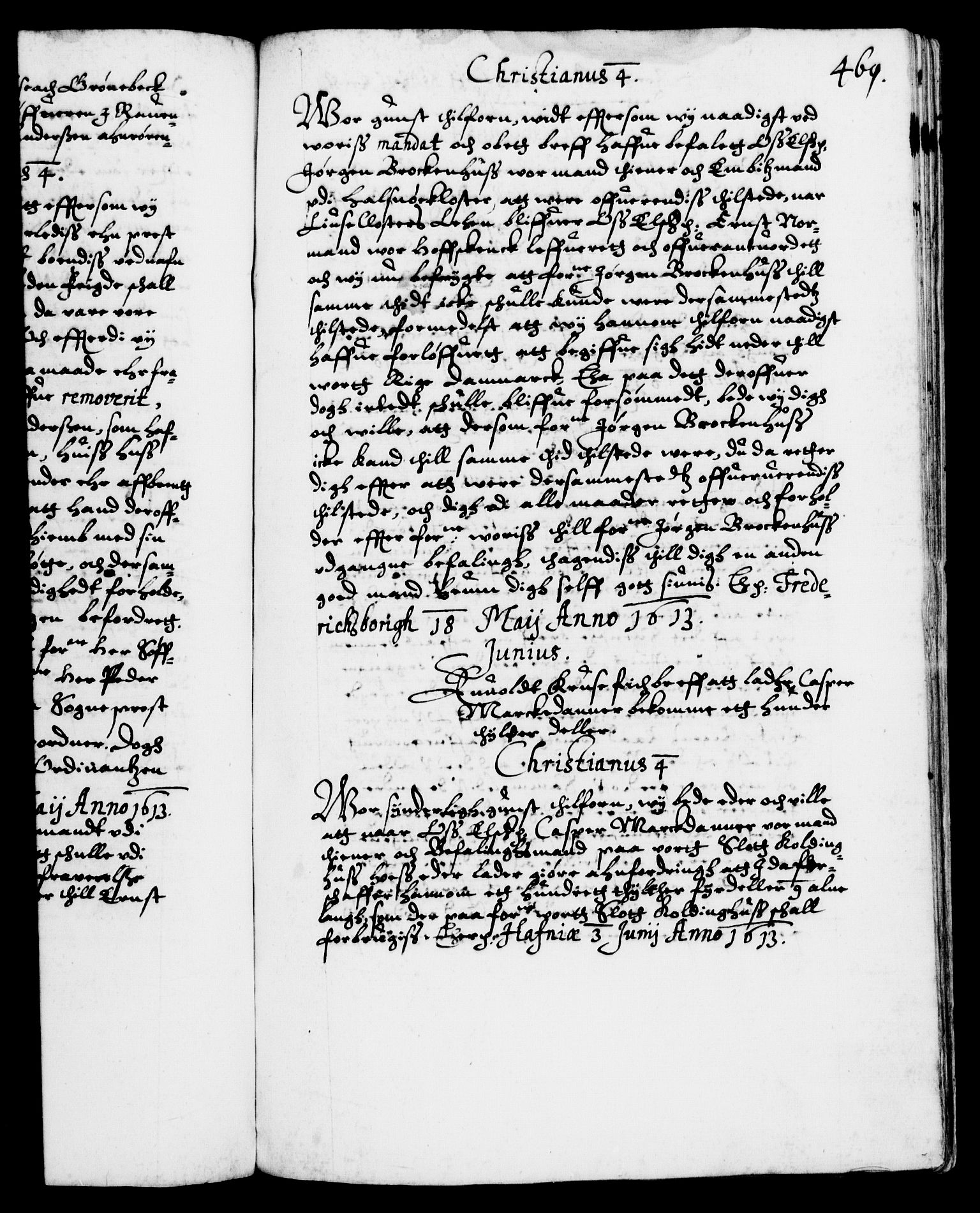Danske Kanselli 1572-1799, RA/EA-3023/F/Fc/Fca/Fcab/L0003: Norske tegnelser (mikrofilm), 1596-1616, p. 469a