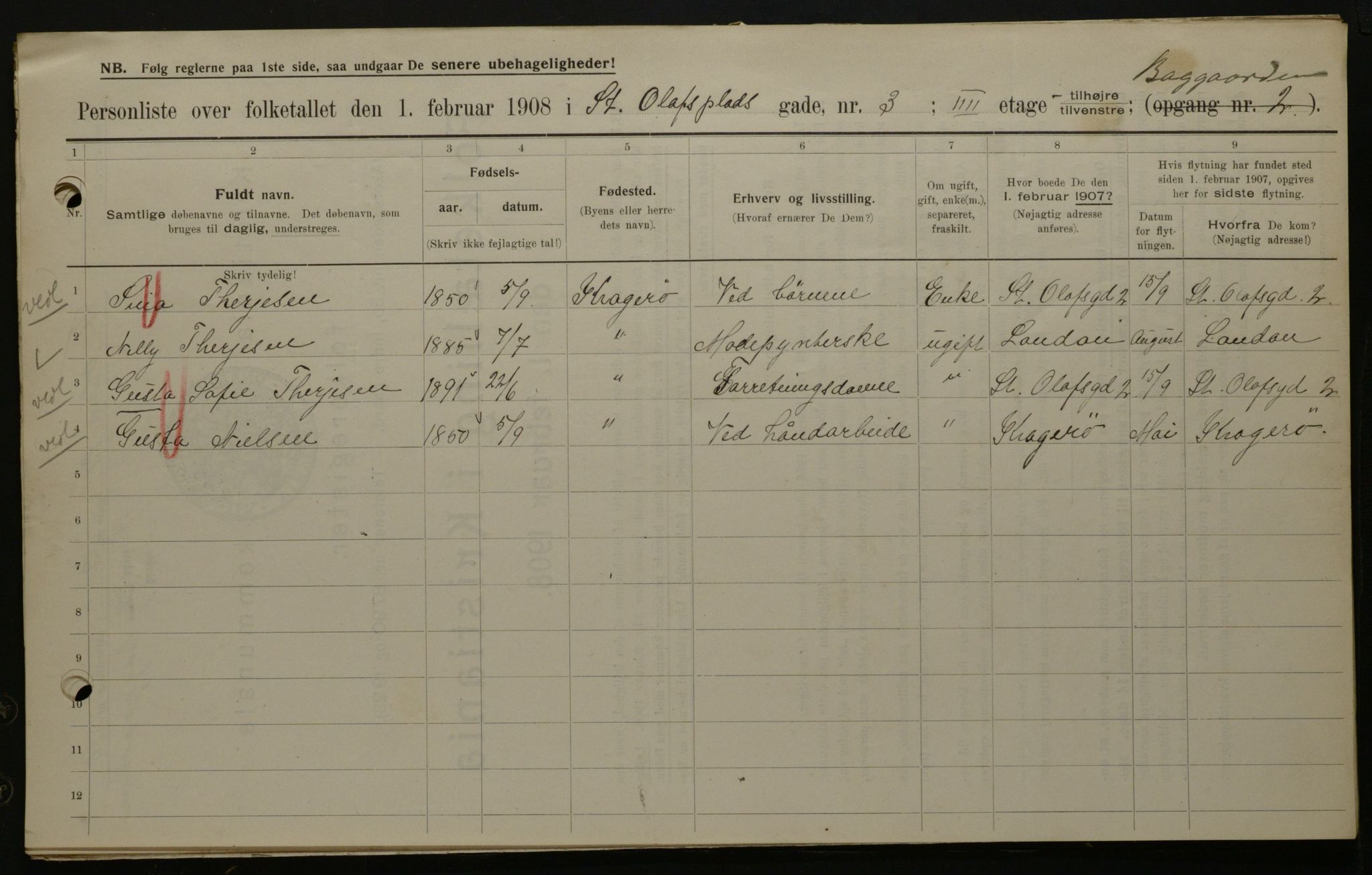 OBA, Municipal Census 1908 for Kristiania, 1908, p. 79658