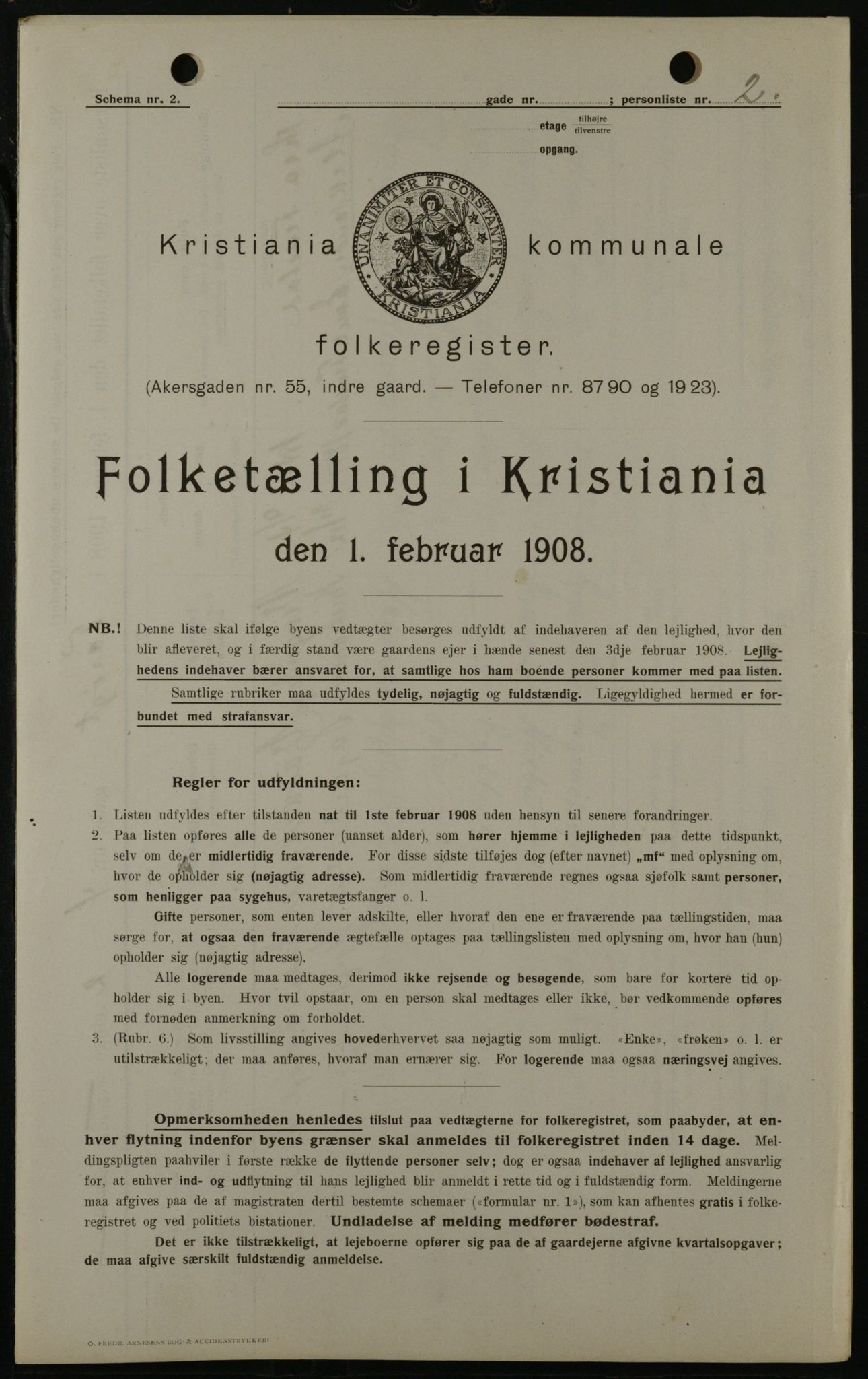 OBA, Municipal Census 1908 for Kristiania, 1908, p. 25707