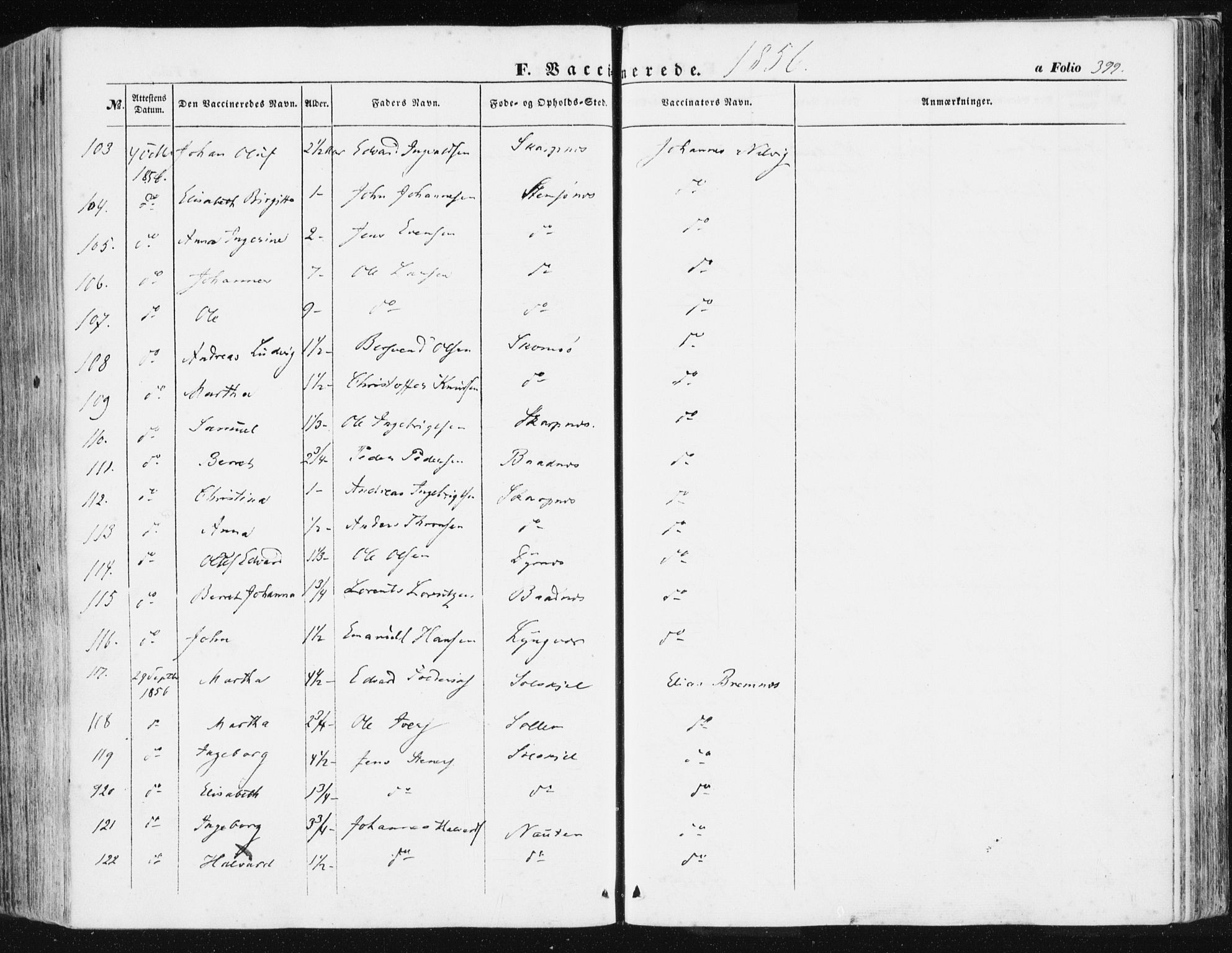 Ministerialprotokoller, klokkerbøker og fødselsregistre - Møre og Romsdal, AV/SAT-A-1454/581/L0937: Parish register (official) no. 581A05, 1853-1872, p. 399