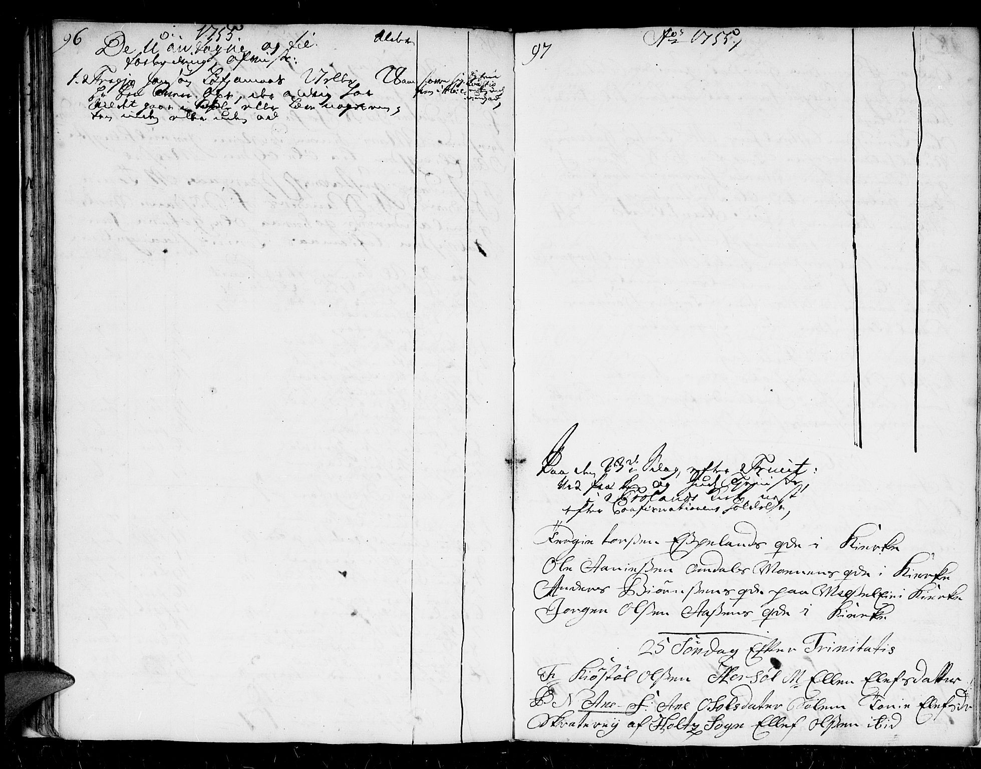 Froland sokneprestkontor, AV/SAK-1111-0013/F/Fb/L0002: Parish register (copy) no. B 2, 1747-1759, p. 96-97