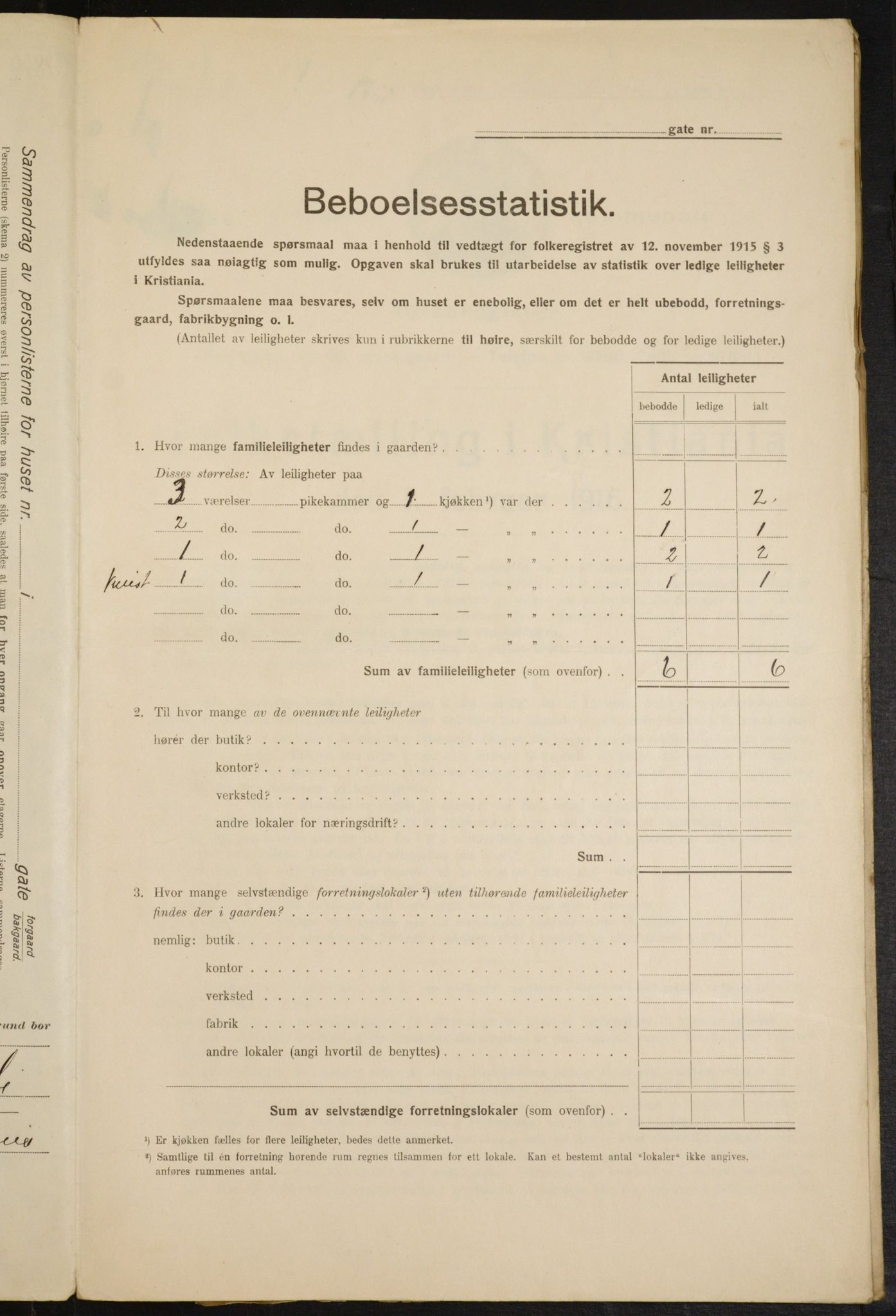 OBA, Municipal Census 1916 for Kristiania, 1916, p. 85089