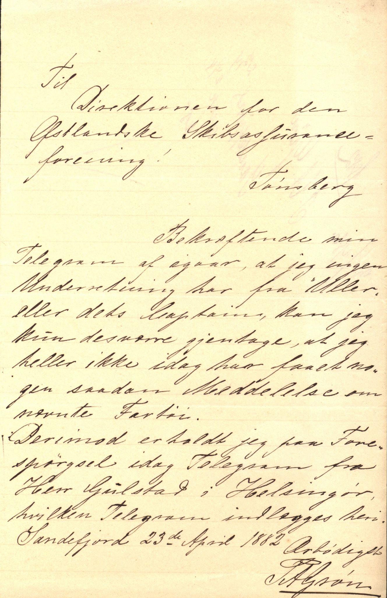 Pa 63 - Østlandske skibsassuranceforening, VEMU/A-1079/G/Ga/L0014/0011: Havaridokumenter / Agra, Anna, Jorsalfarer, Alfen, Uller, Solon, 1882, p. 108