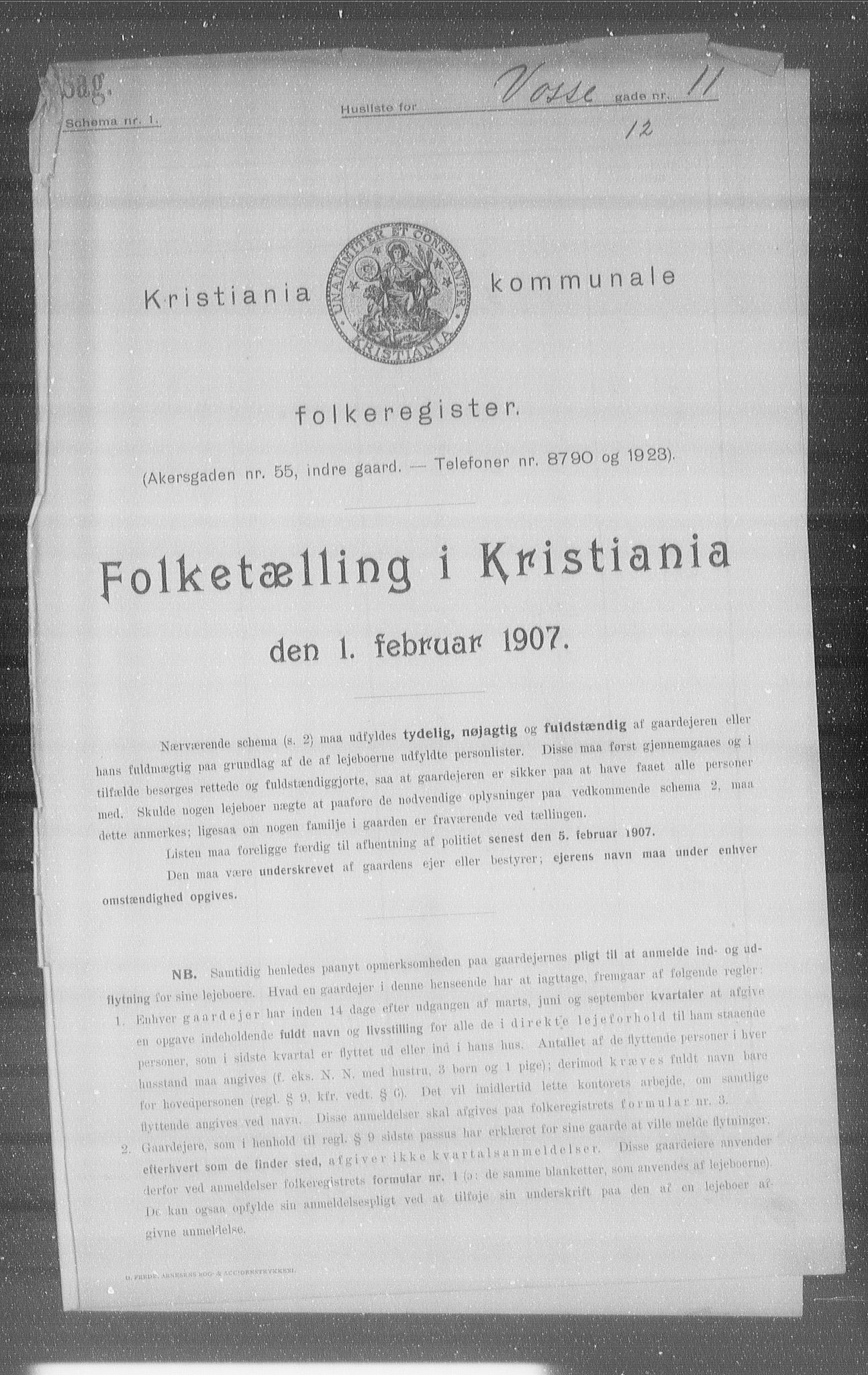 OBA, Municipal Census 1907 for Kristiania, 1907, p. 63751