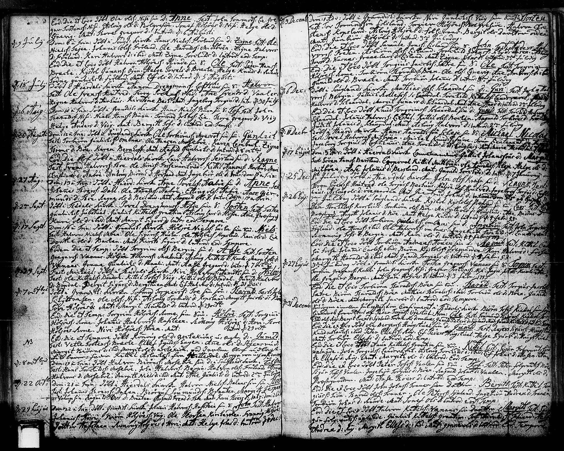 Hjartdal kirkebøker, SAKO/A-270/F/Fa/L0003: Parish register (official) no. I 3, 1727-1775, p. 75