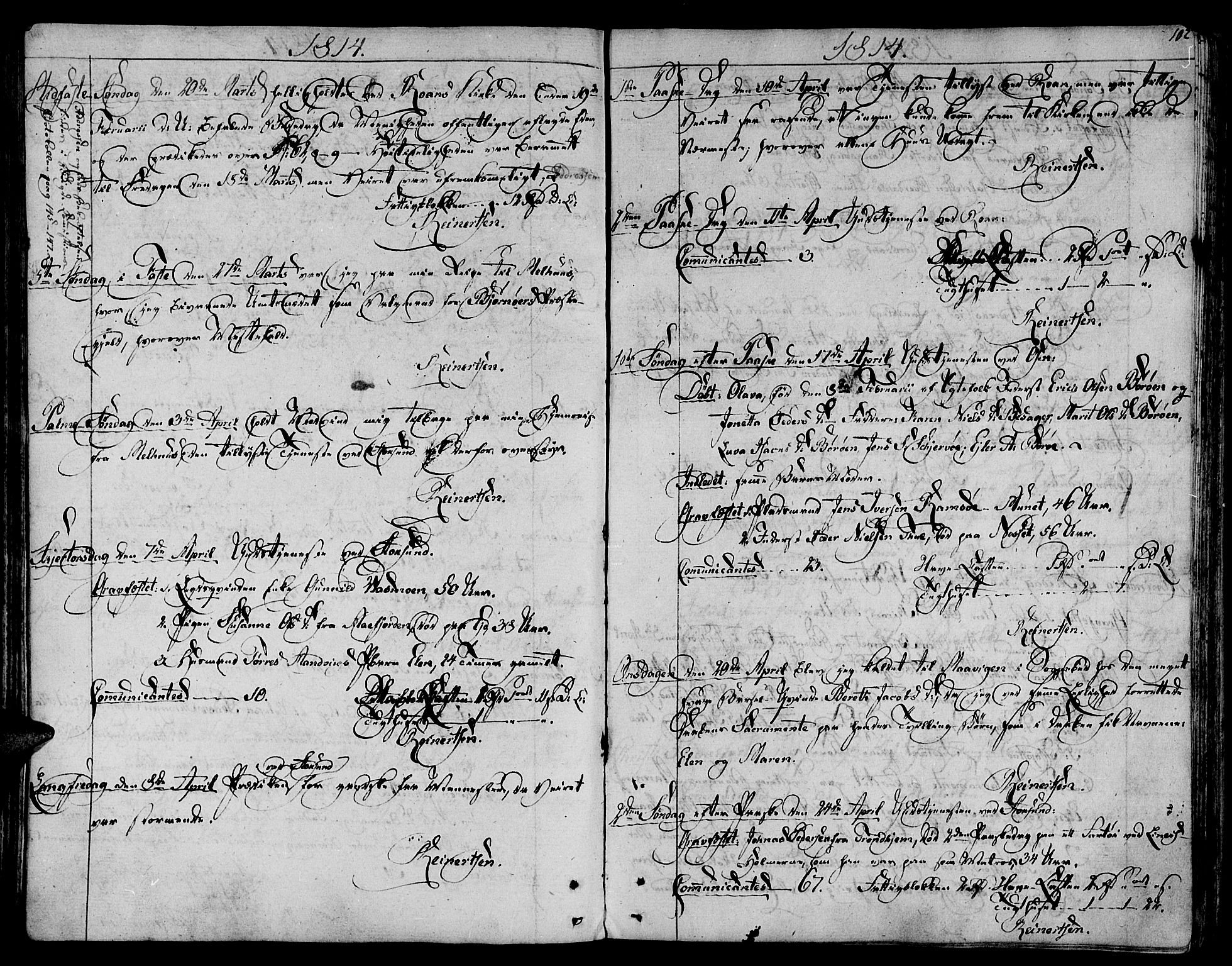 Ministerialprotokoller, klokkerbøker og fødselsregistre - Sør-Trøndelag, SAT/A-1456/657/L0701: Parish register (official) no. 657A02, 1802-1831, p. 102