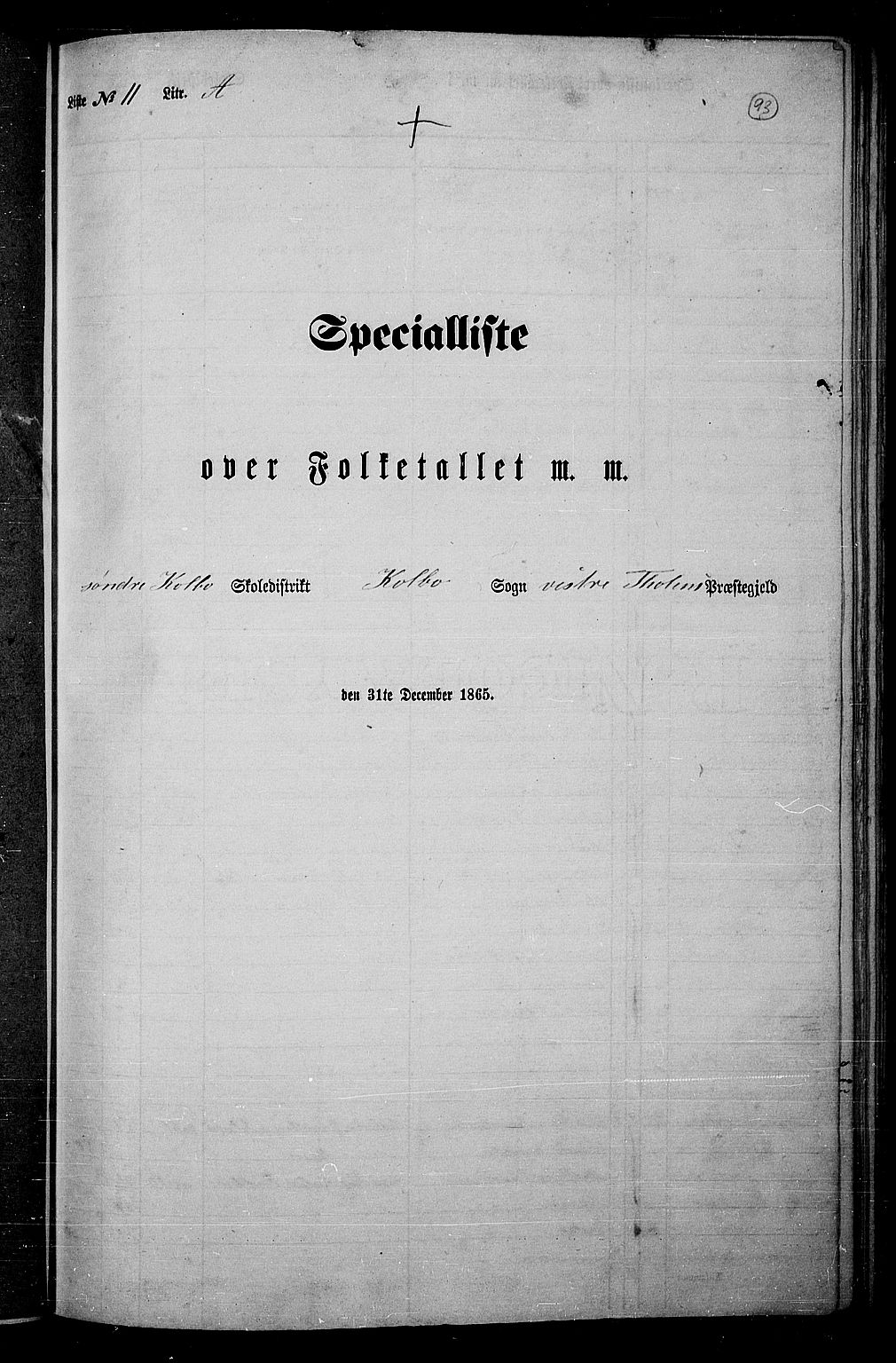 RA, 1865 census for Vestre Toten, 1865, p. 247