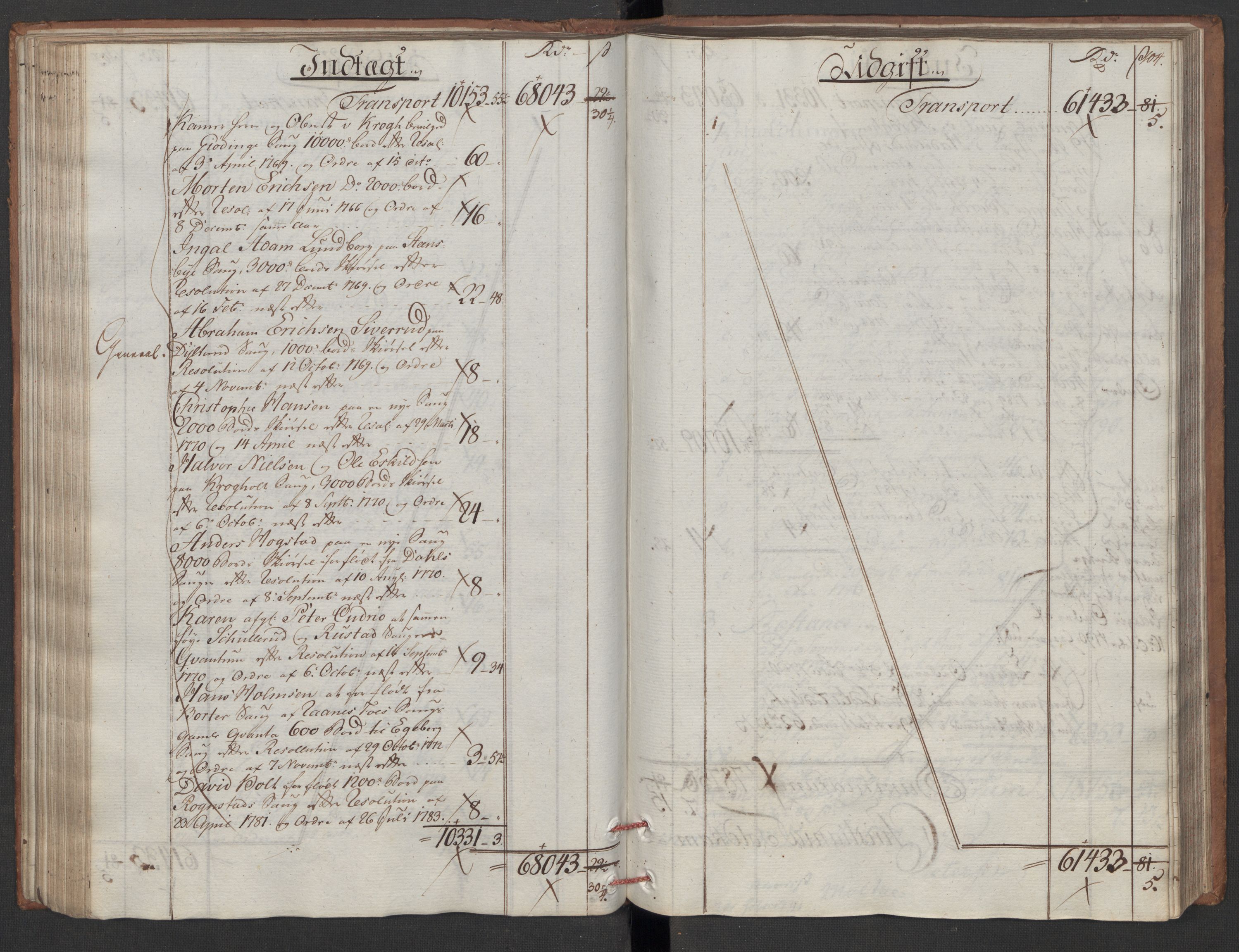 Generaltollkammeret, tollregnskaper, AV/RA-EA-5490/R06/L0180/0001: Tollregnskaper Kristiania / Utgående tollbok, 1790, p. 103b-104a