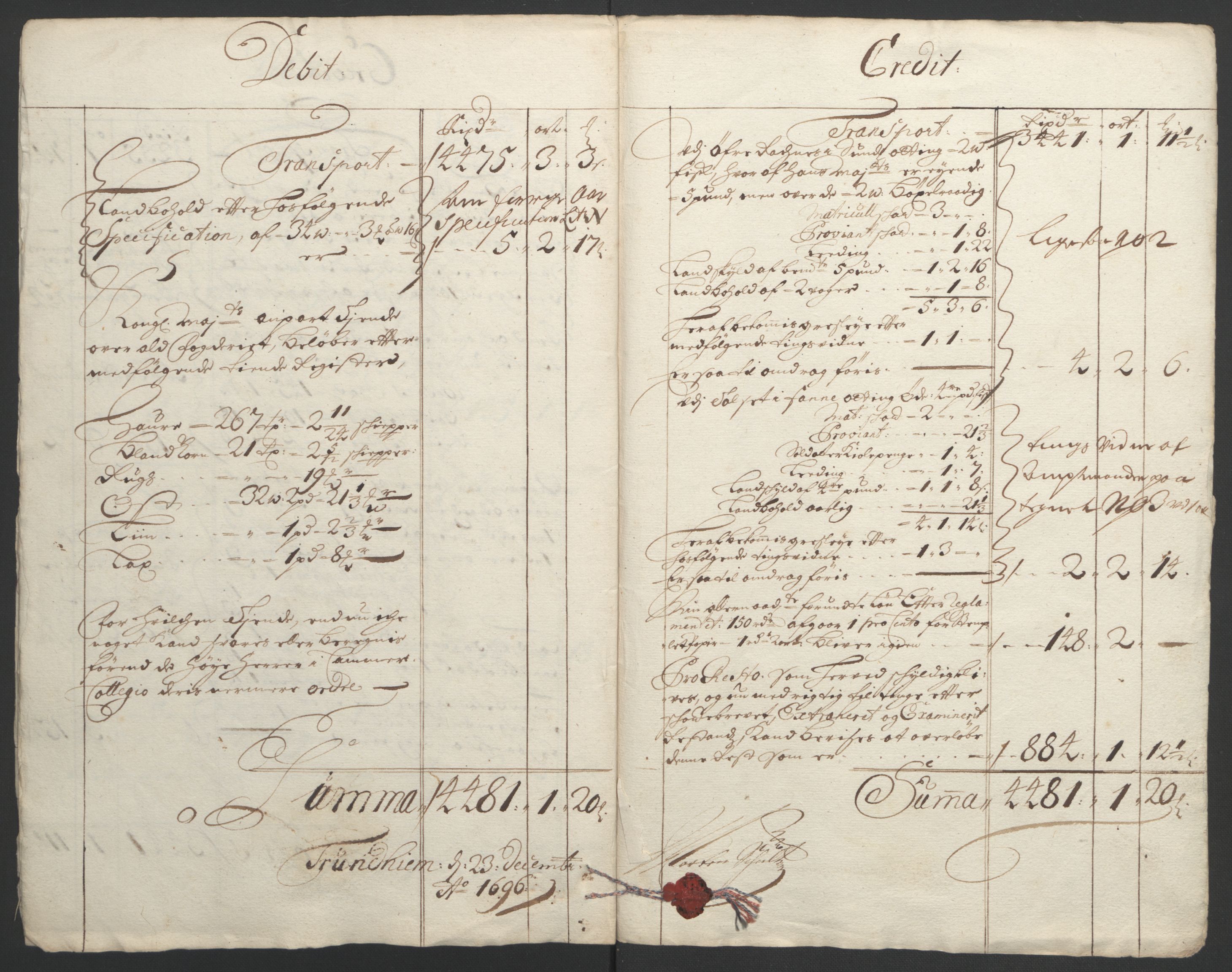 Rentekammeret inntil 1814, Reviderte regnskaper, Fogderegnskap, RA/EA-4092/R55/L3652: Fogderegnskap Romsdal, 1695-1696, p. 163