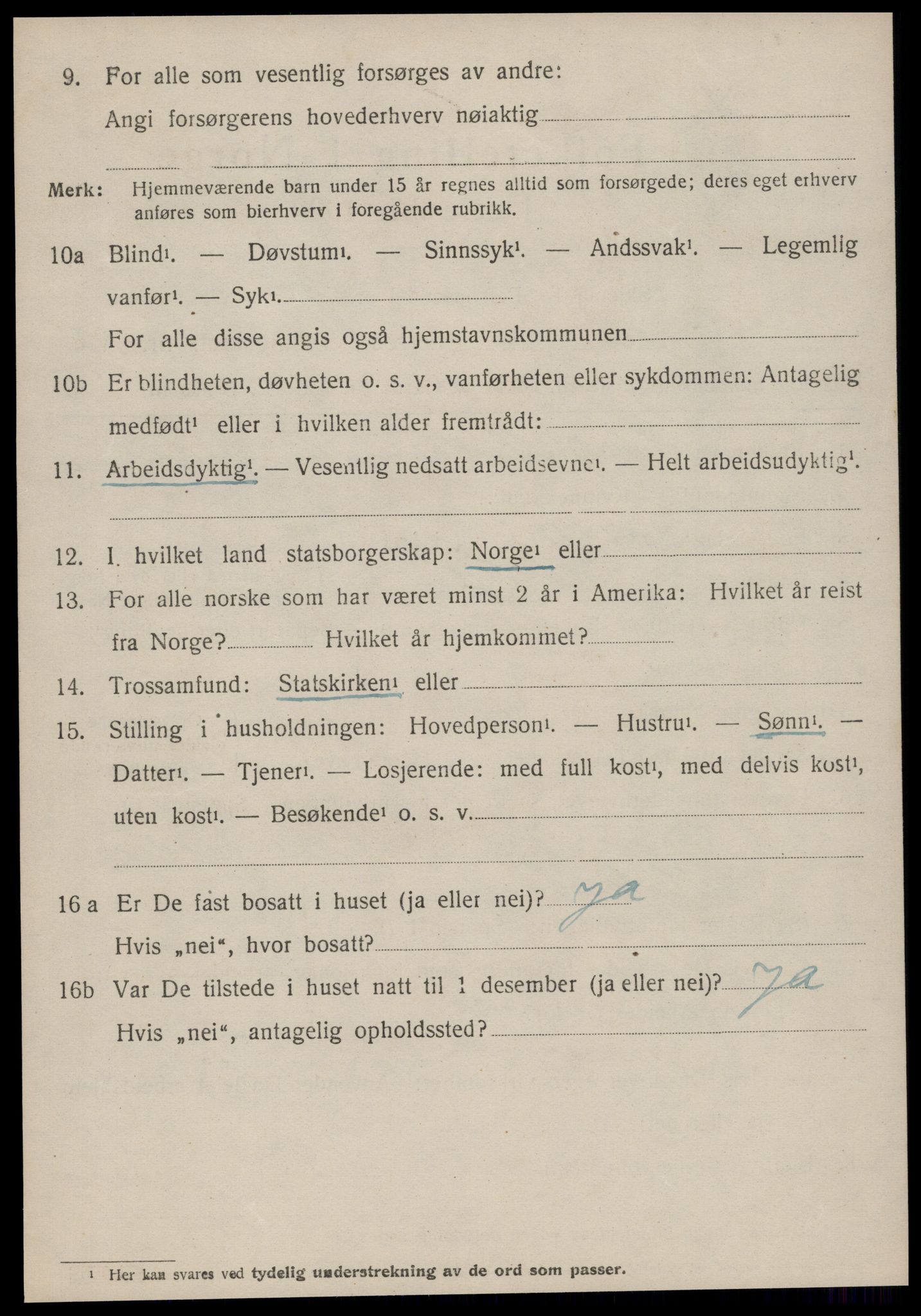 SAT, 1920 census for Hareid, 1920, p. 4908