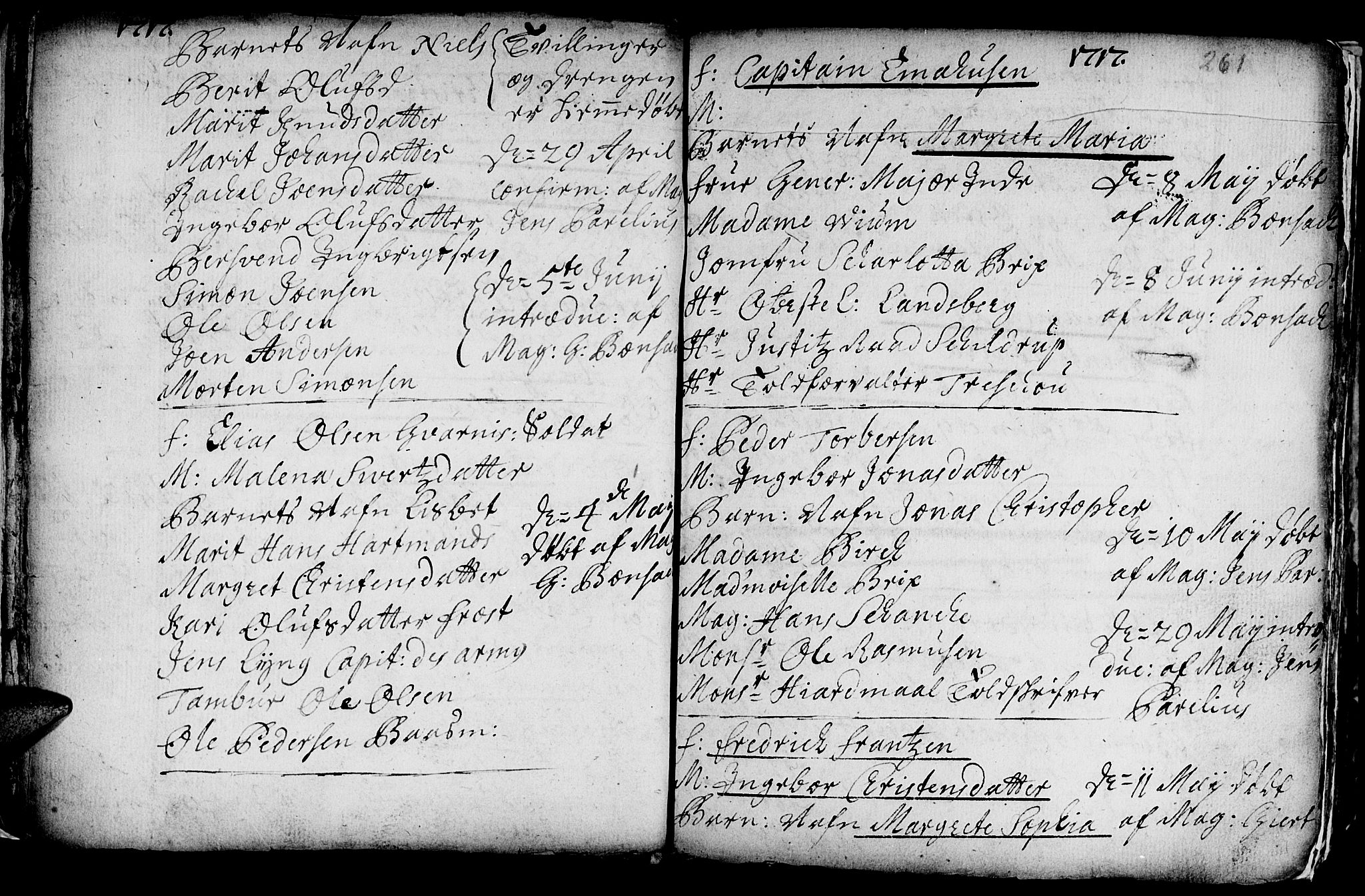 Ministerialprotokoller, klokkerbøker og fødselsregistre - Sør-Trøndelag, SAT/A-1456/601/L0035: Parish register (official) no. 601A03, 1713-1728, p. 261