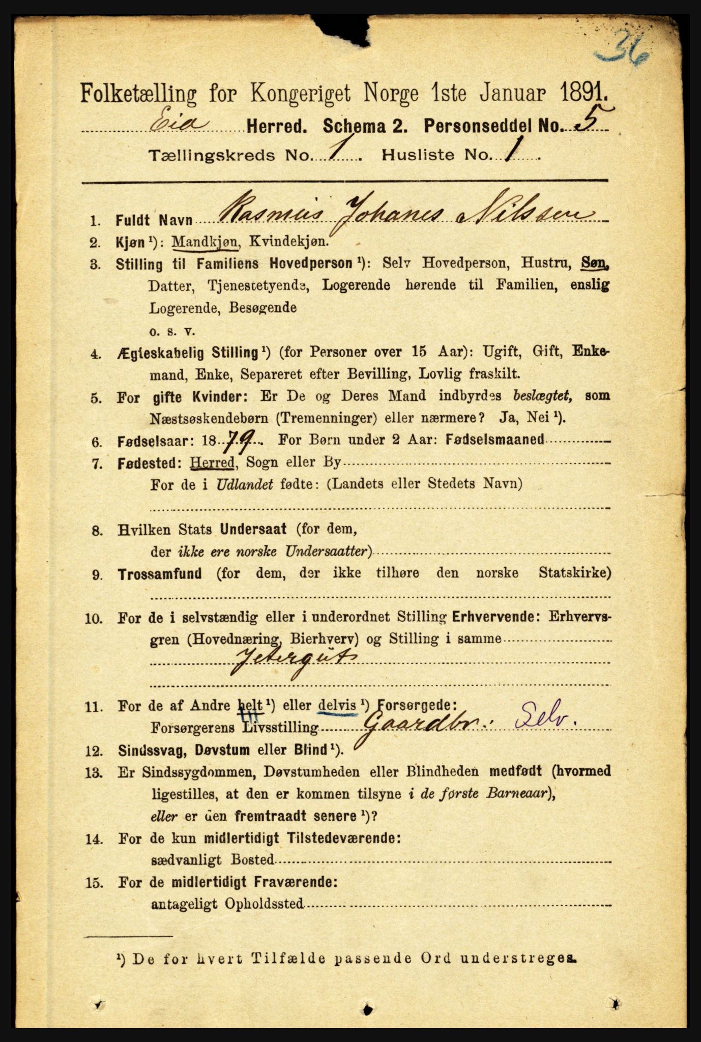 RA, 1891 census for 1443 Eid, 1891, p. 82