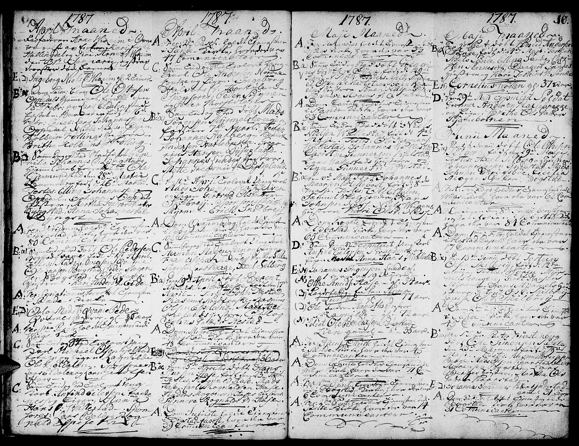 Gaular sokneprestembete, AV/SAB-A-80001/H/Haa: Parish register (official) no. A 2, 1785-1821, p. 10