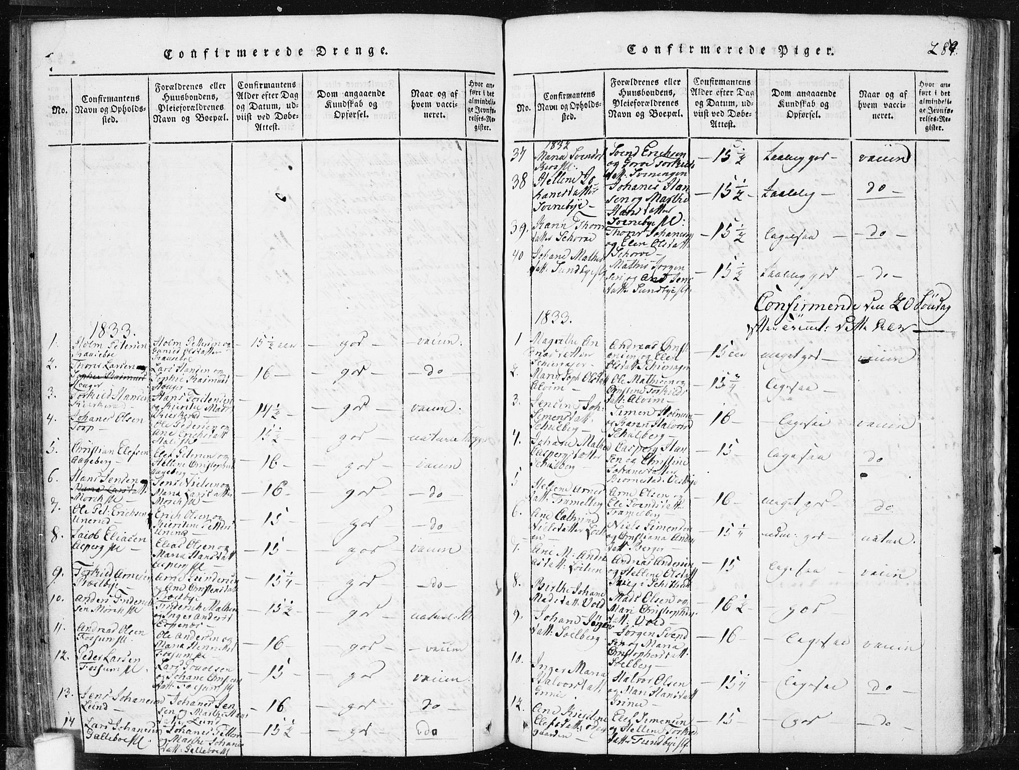 Spydeberg prestekontor Kirkebøker, AV/SAO-A-10924/F/Fa/L0004: Parish register (official) no. I 4, 1814-1841, p. 287